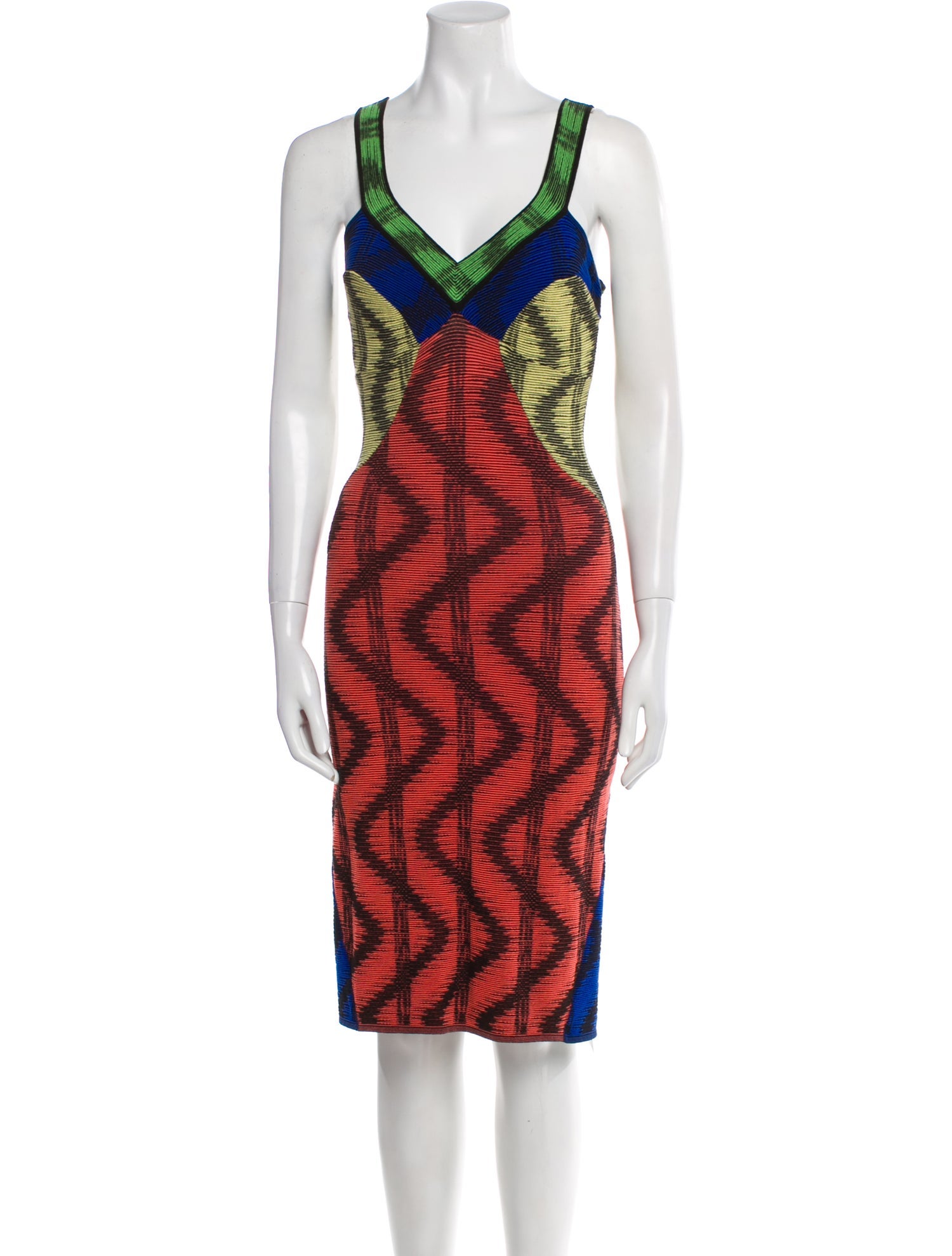 M Missoni Printed Knee-Length Dress