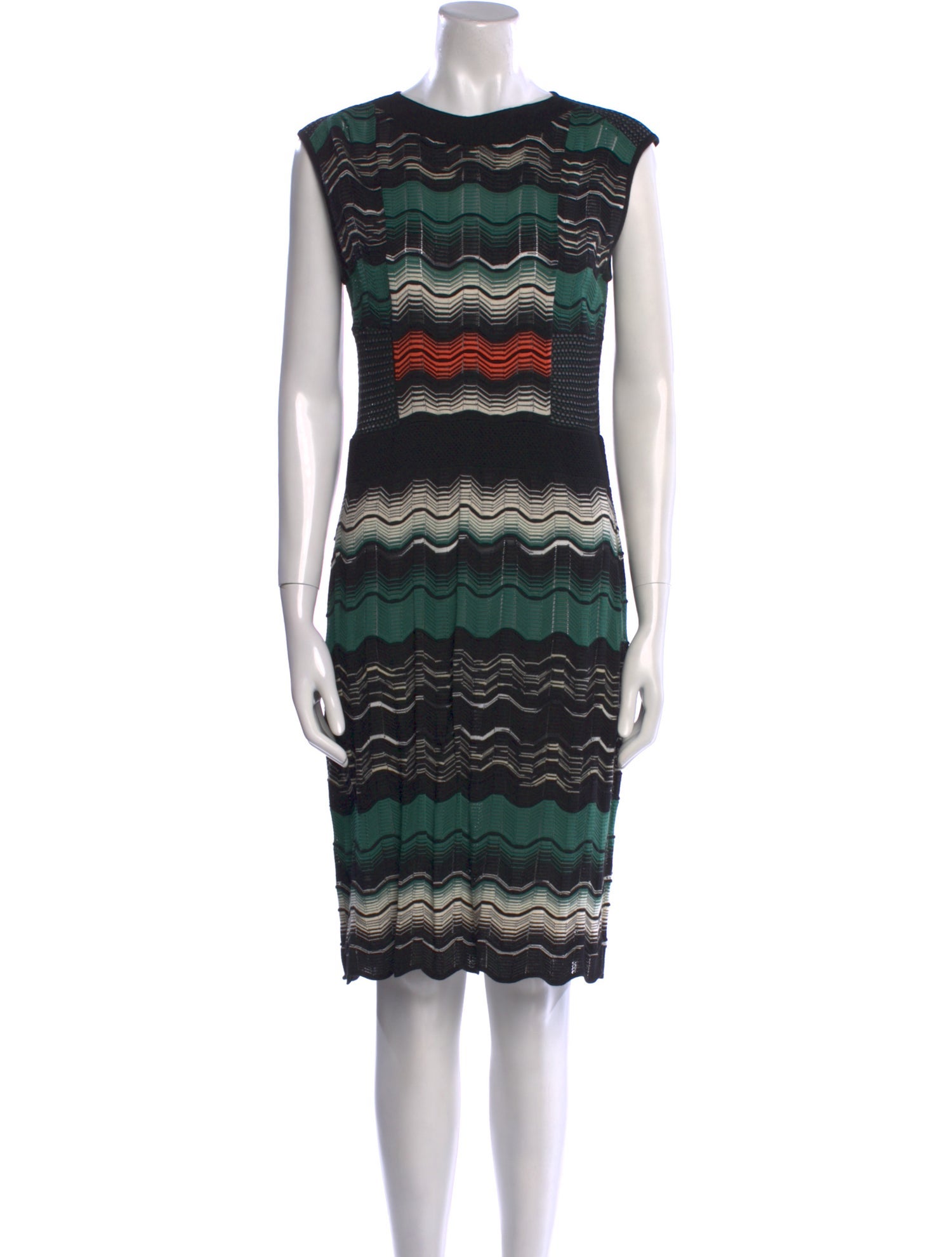 M Missoni Striped Knee-Length Dress