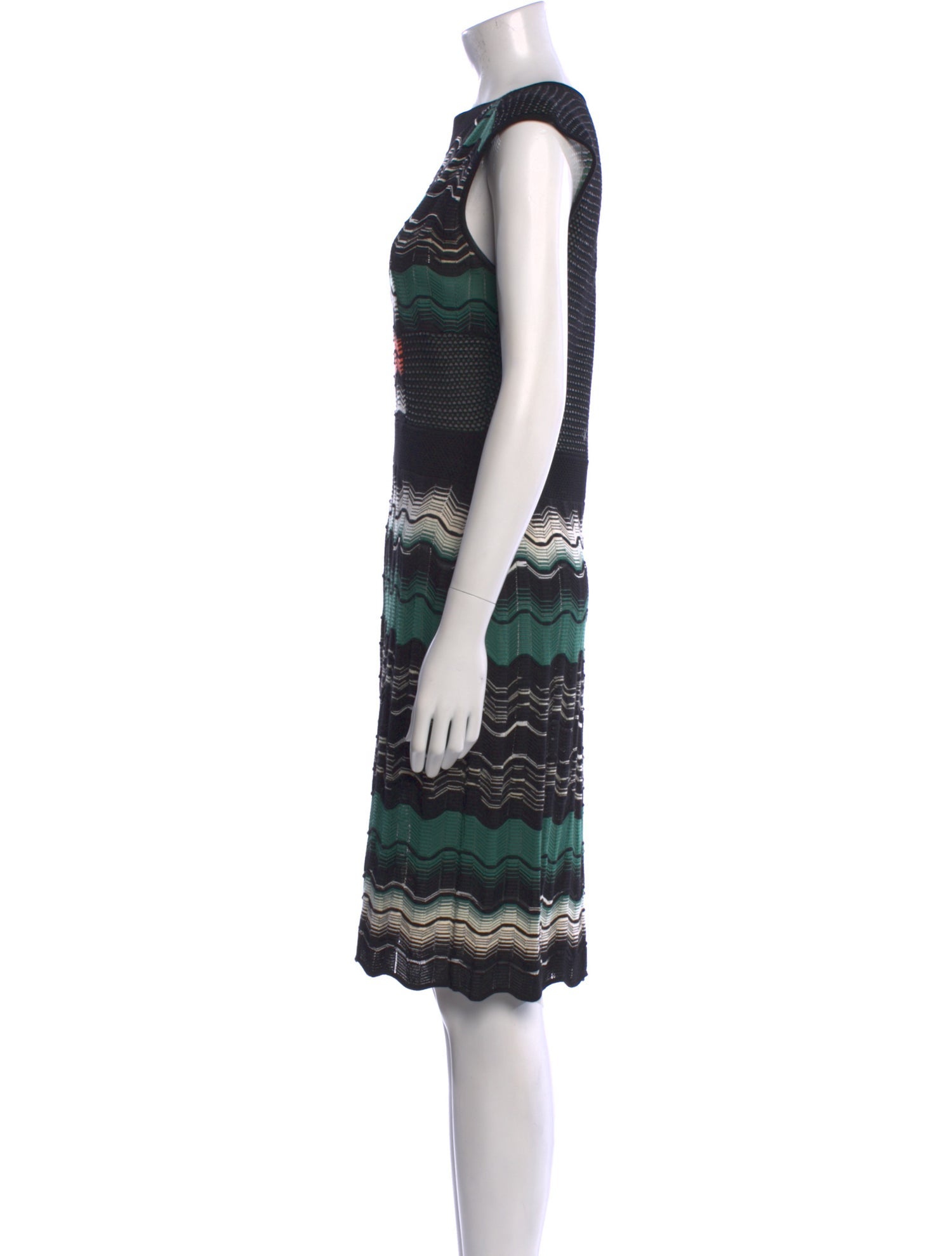 M Missoni Striped Knee-Length Dress