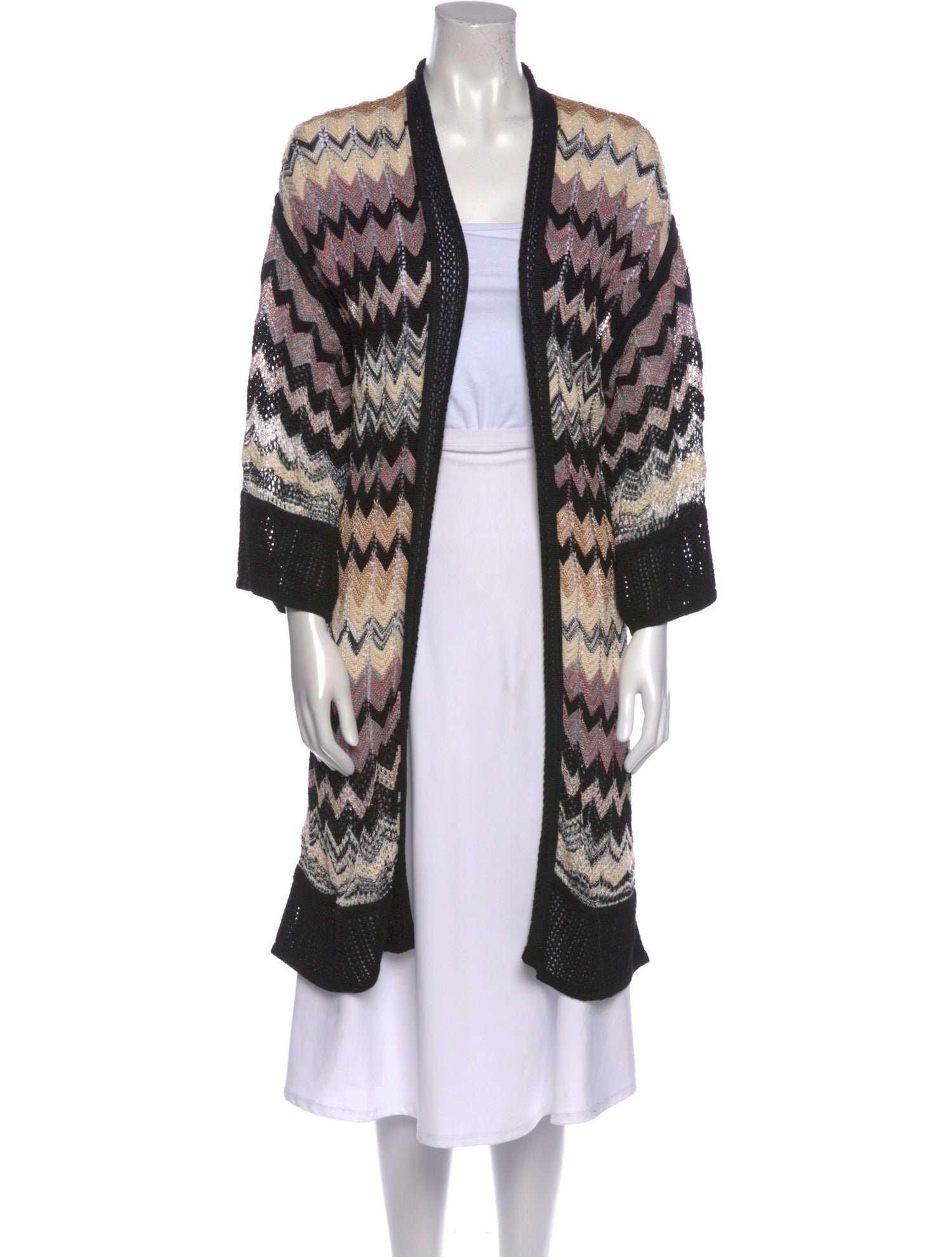 M Missoni Striped V-Neck Sweater