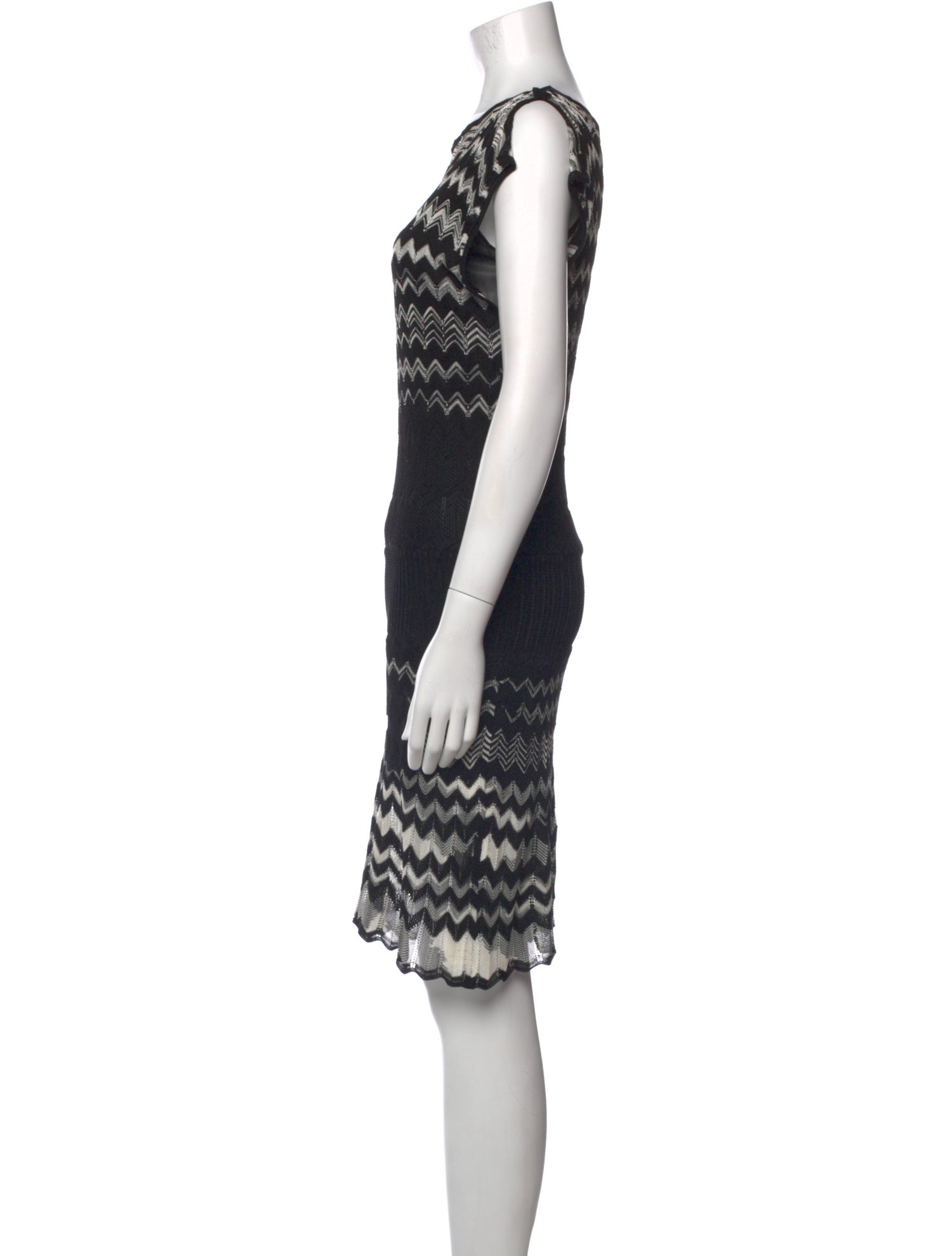 M Missoni Striped Knee-Length Dress