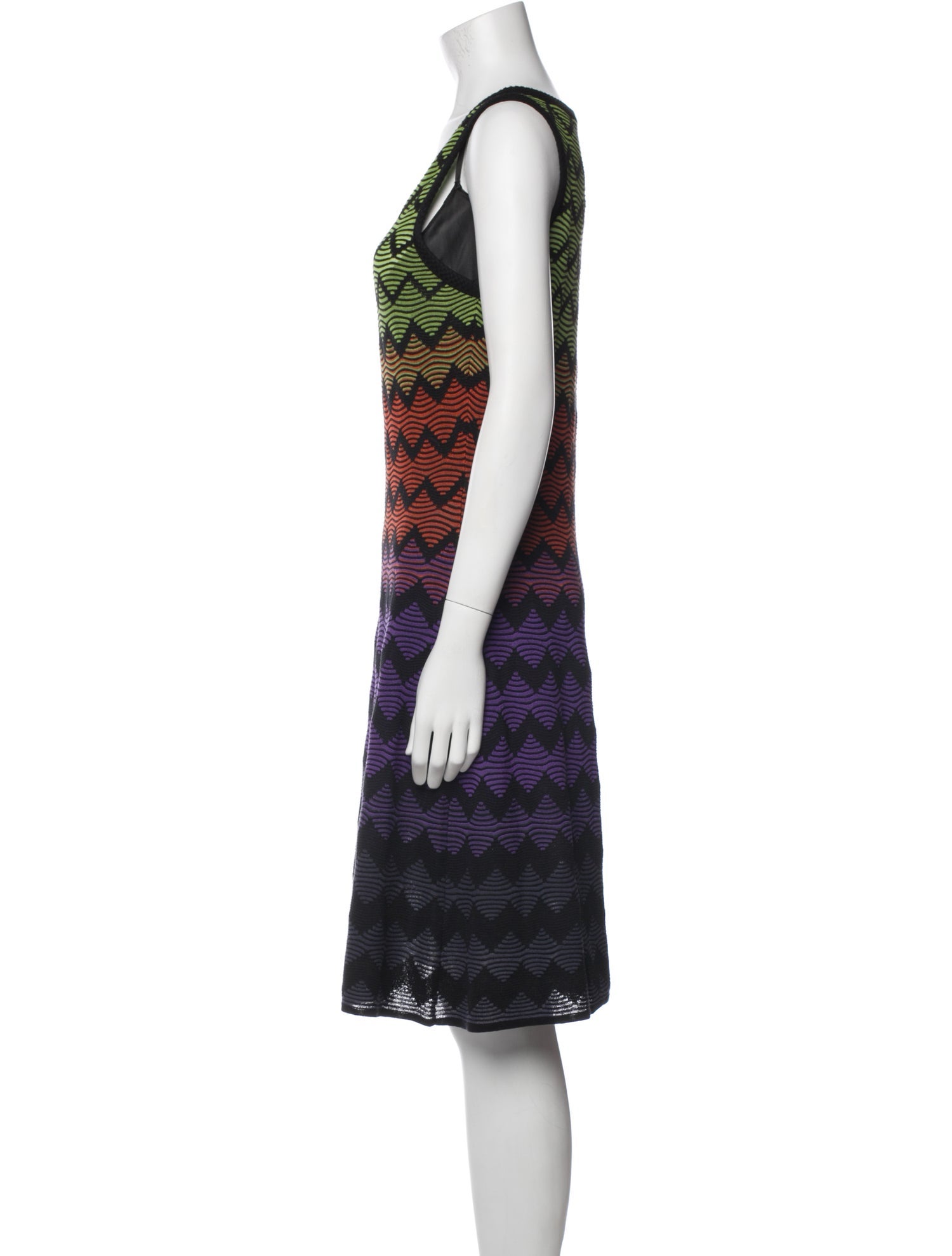 M Missoni Striped Knee-Length Dress