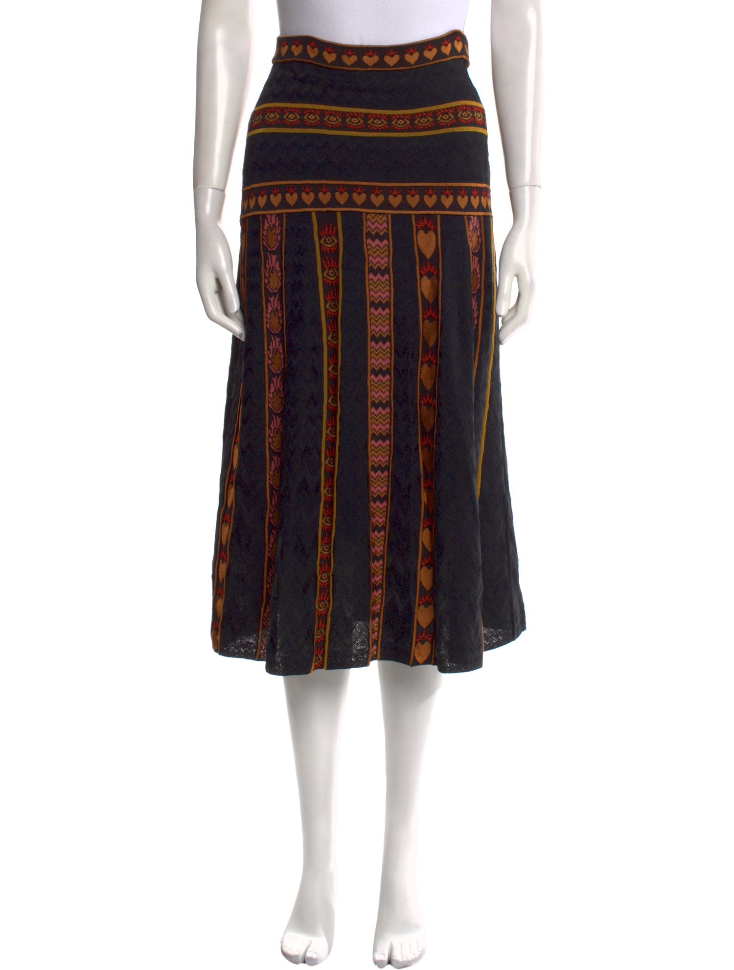 M Missoni Striped Midi Length Skirt