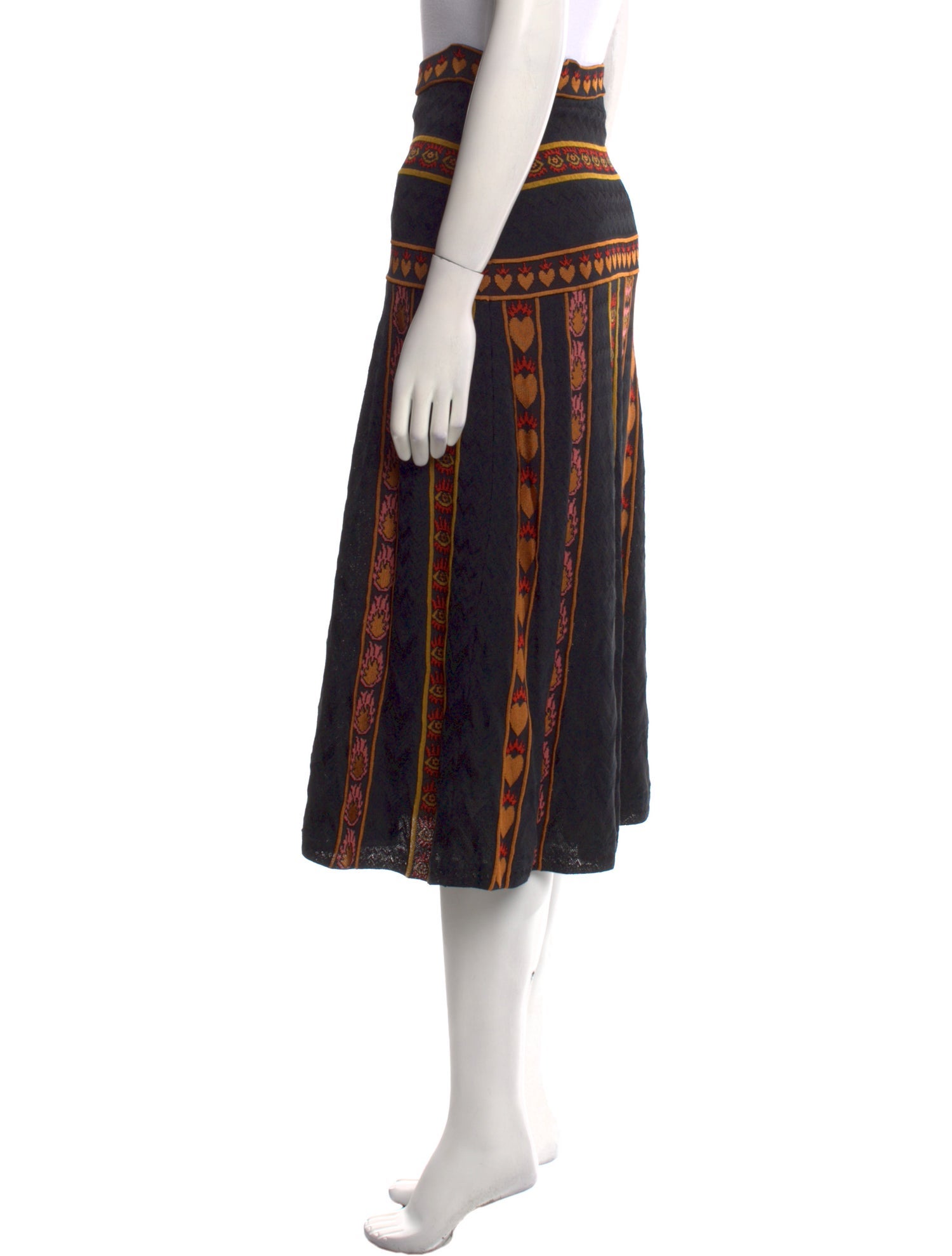 M Missoni Striped Midi Length Skirt