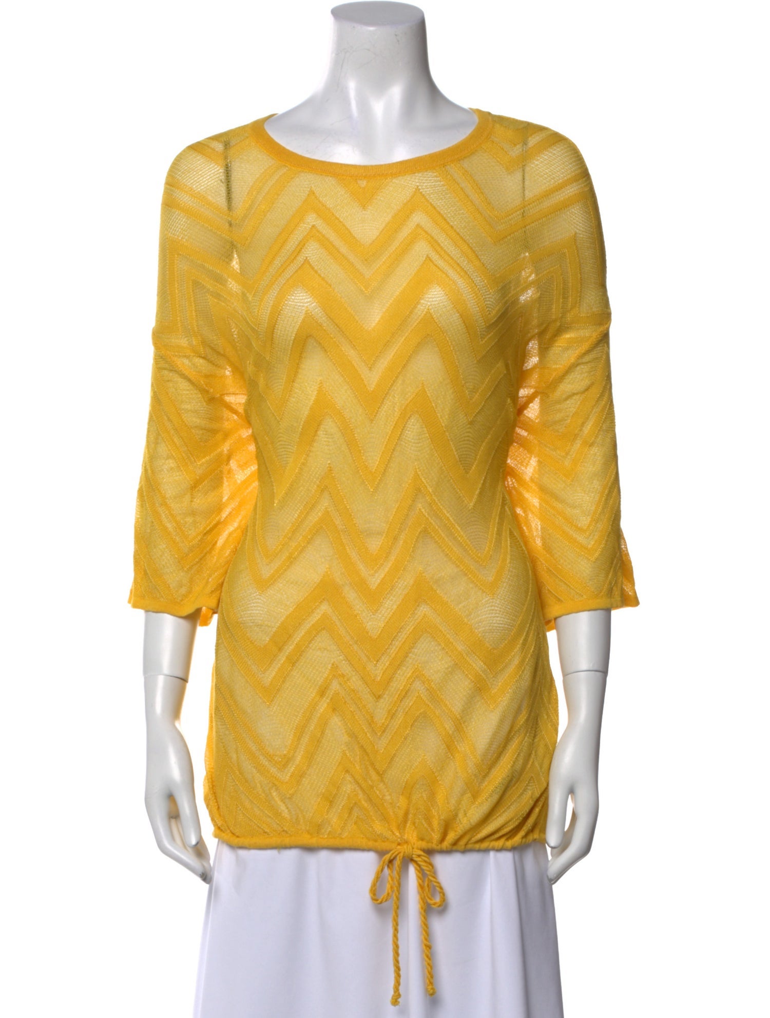 M Missoni Printed Bateau Neckline Tunic