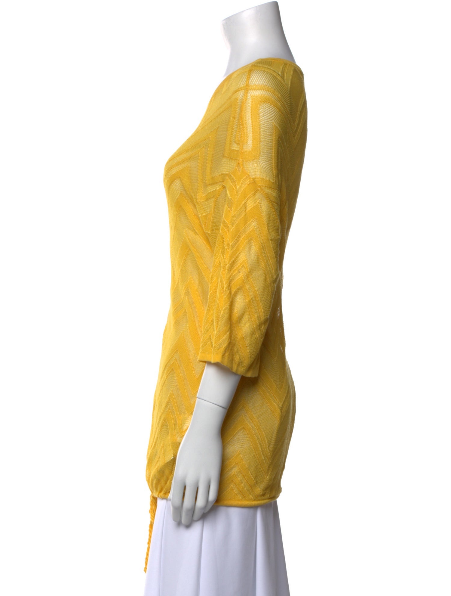 M Missoni Printed Bateau Neckline Tunic