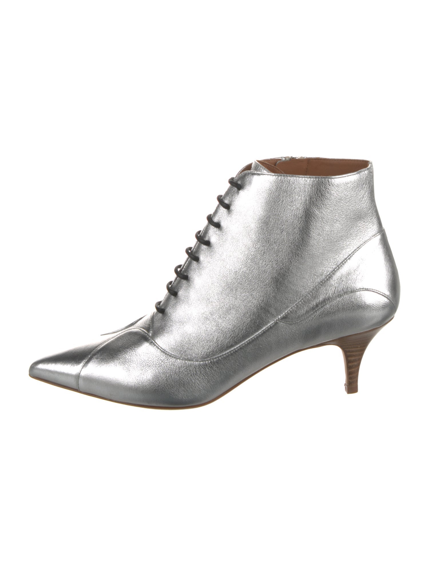 M Missoni Leather Animal Print Lace-Up Boots