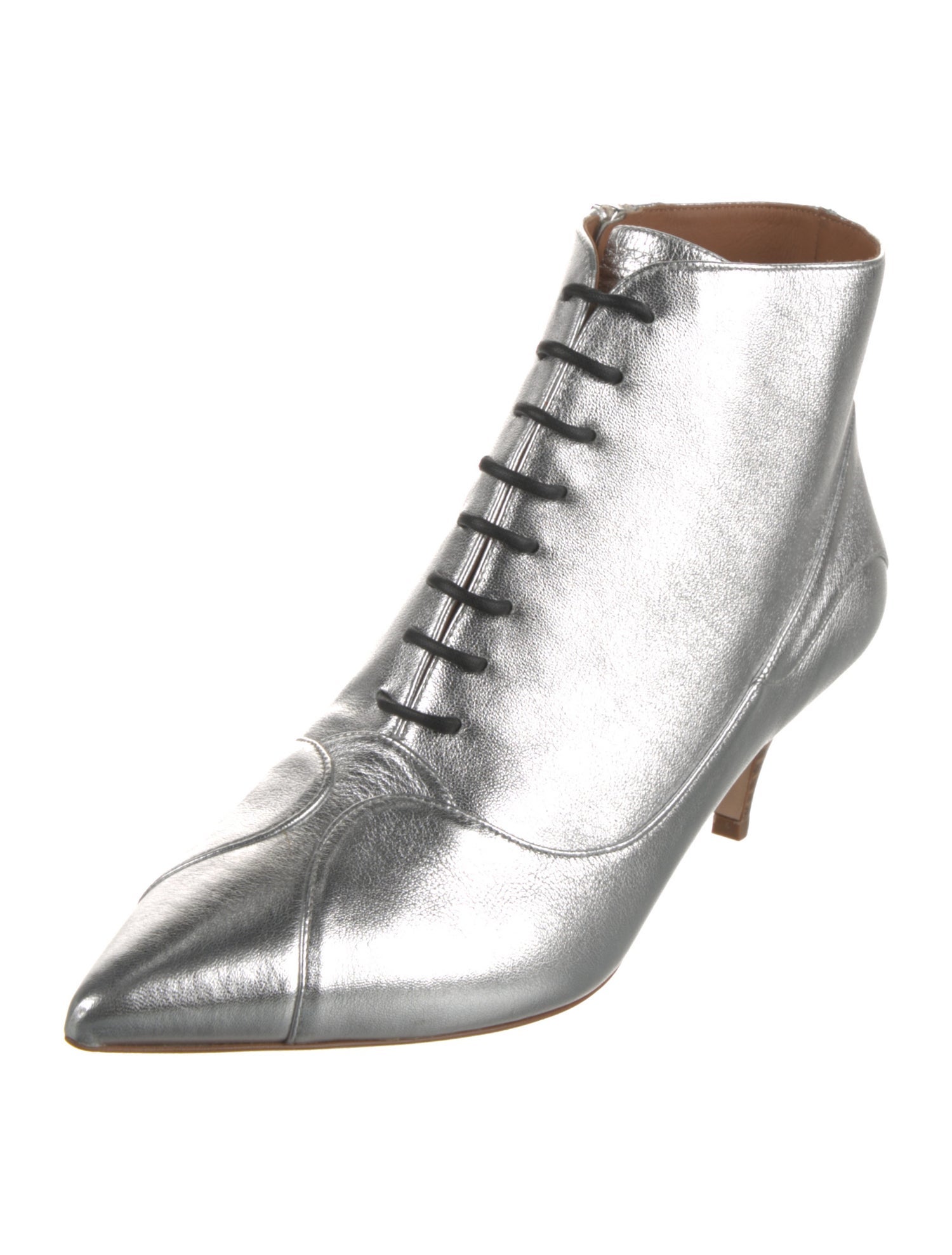 M Missoni Leather Animal Print Lace-Up Boots