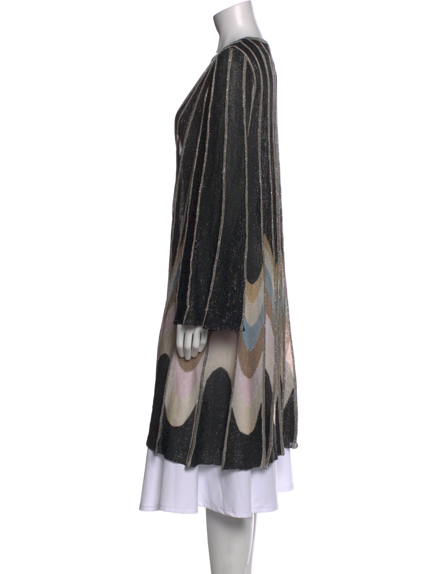 M Missoni Striped V-Neck Sweater