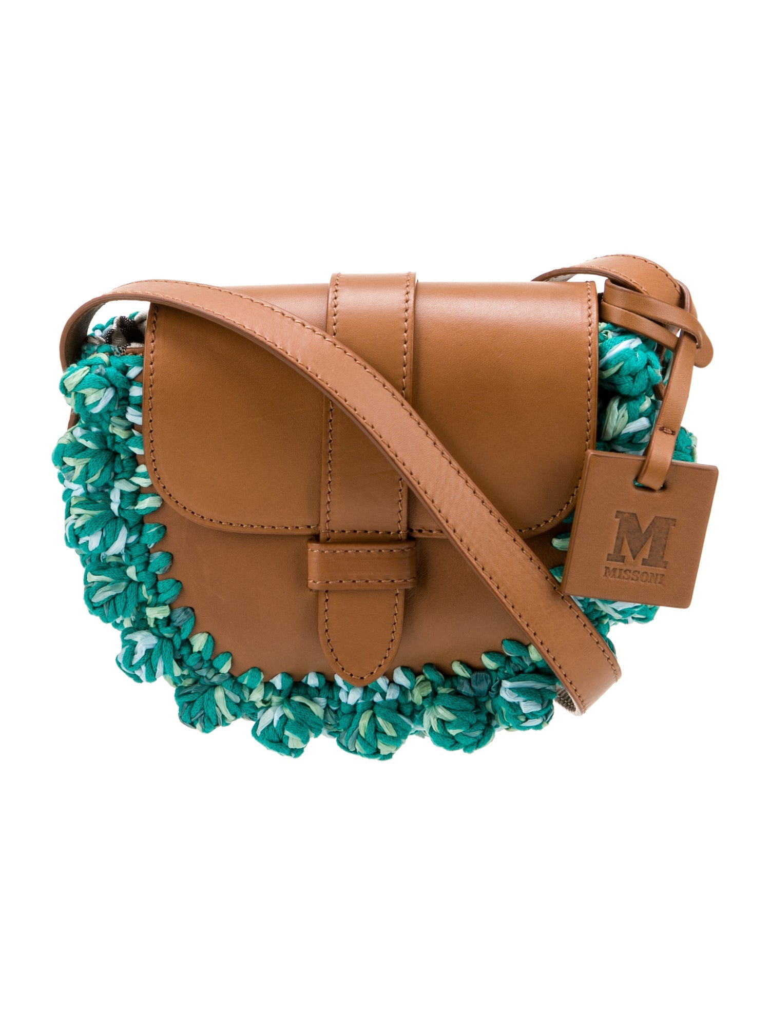 M Missoni Leather Crossbody Bag