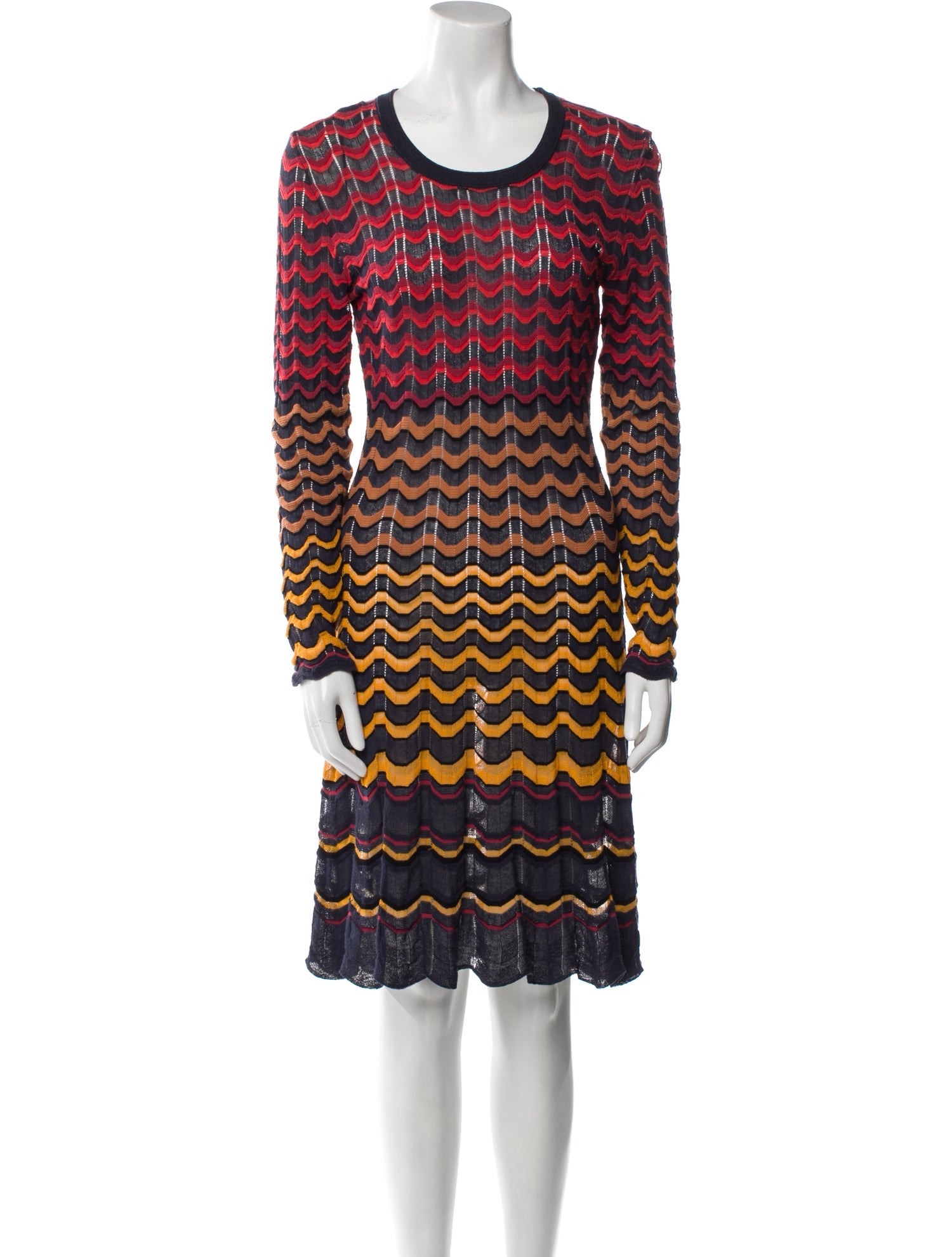 M Missoni Striped Knee-Length Dress