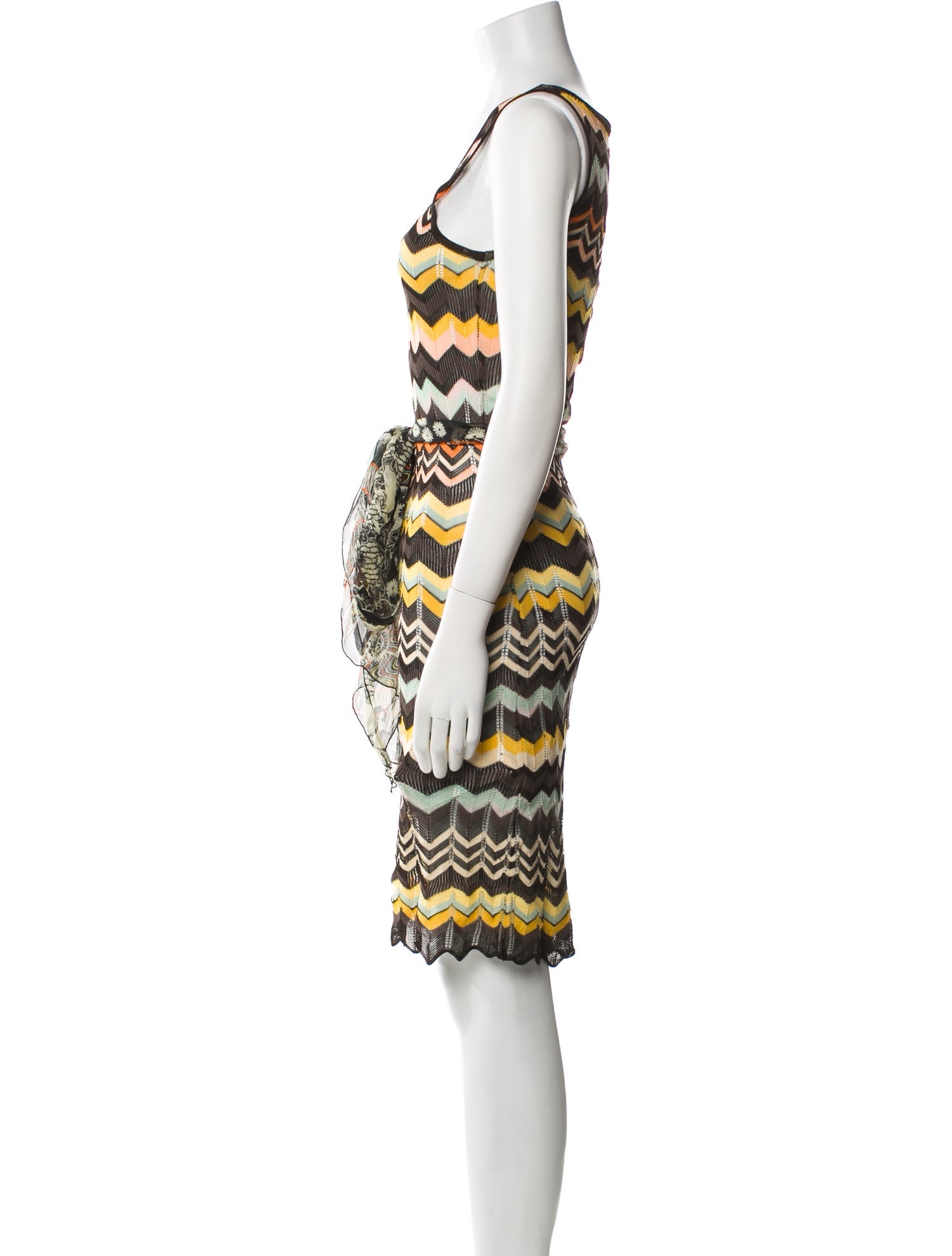 M Missoni Striped Knee-Length Dress