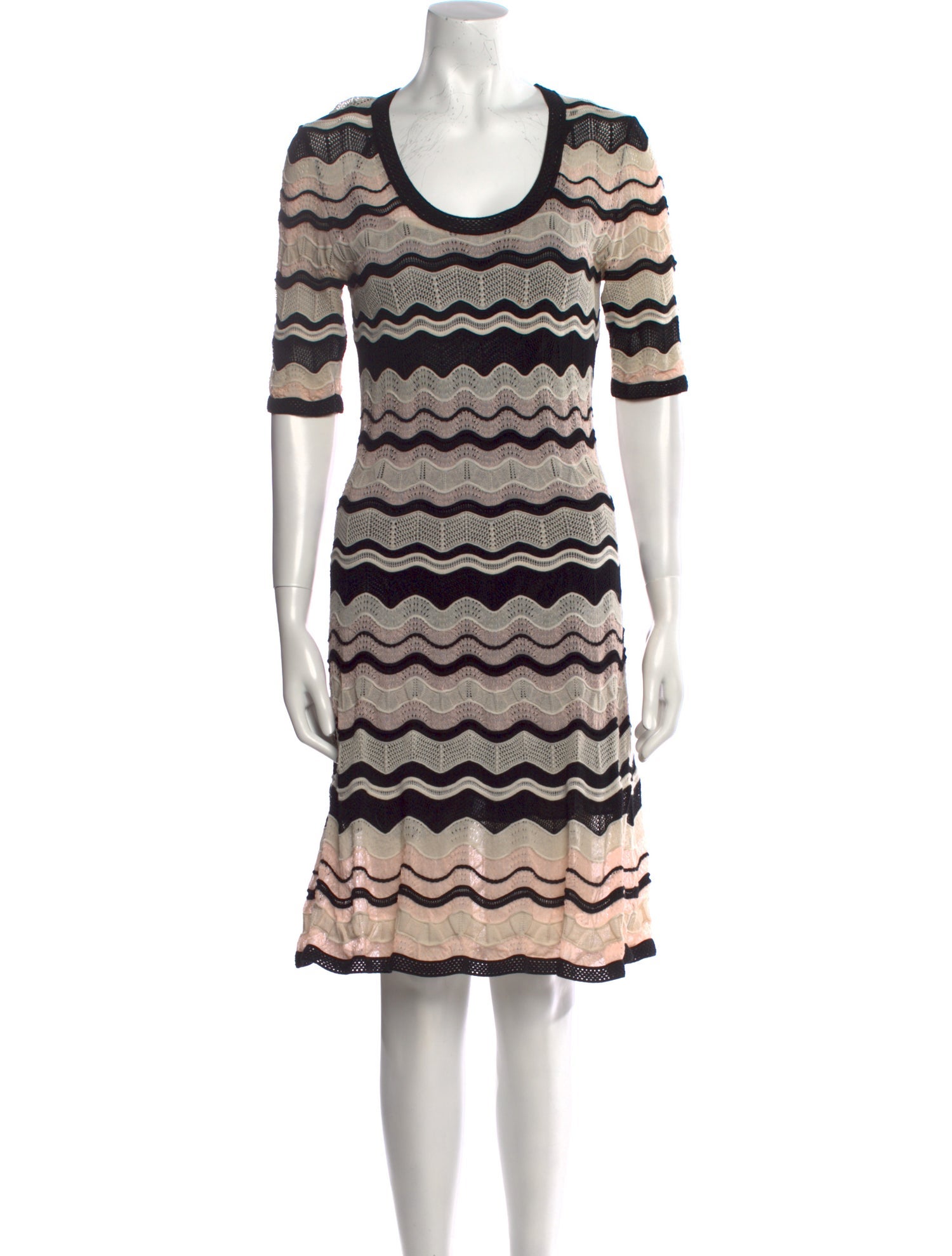 M Missoni Striped Knee-Length Dress