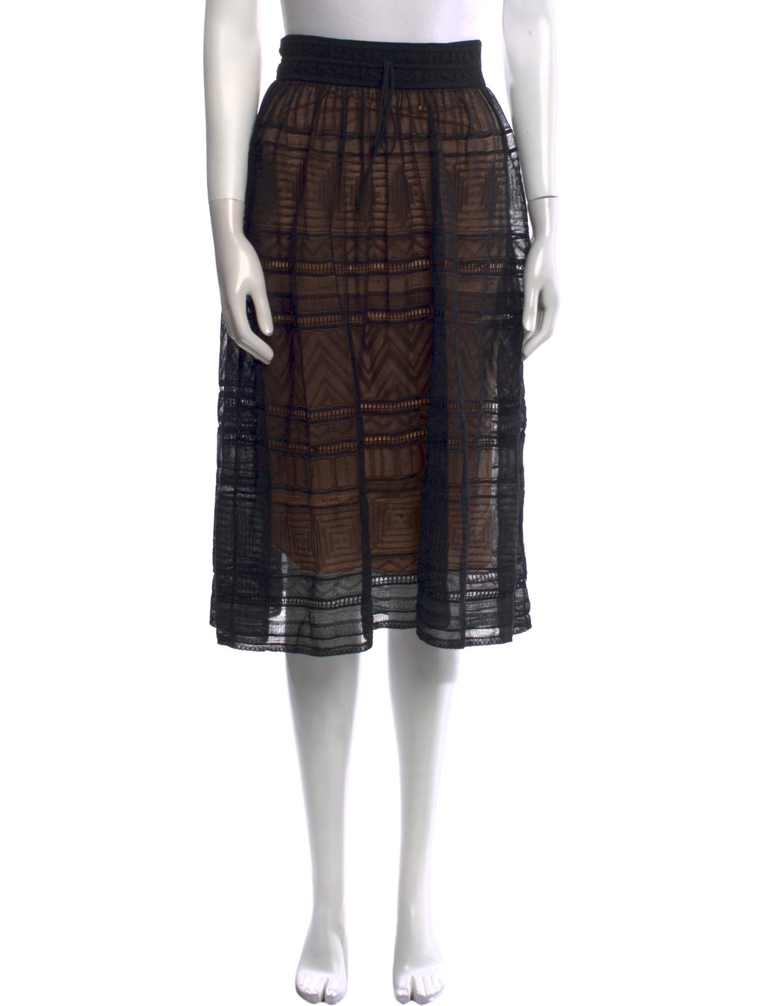 M Missoni Lace Pattern Knee-Length Skirt