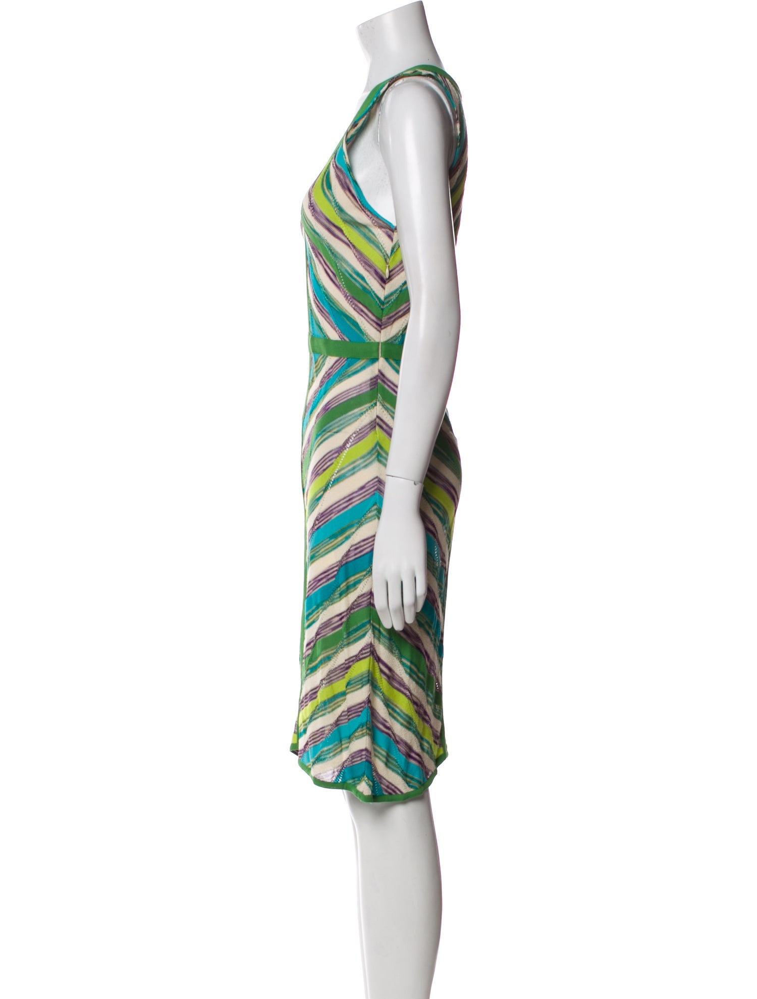 M Missoni Striped Knee-Length Dress