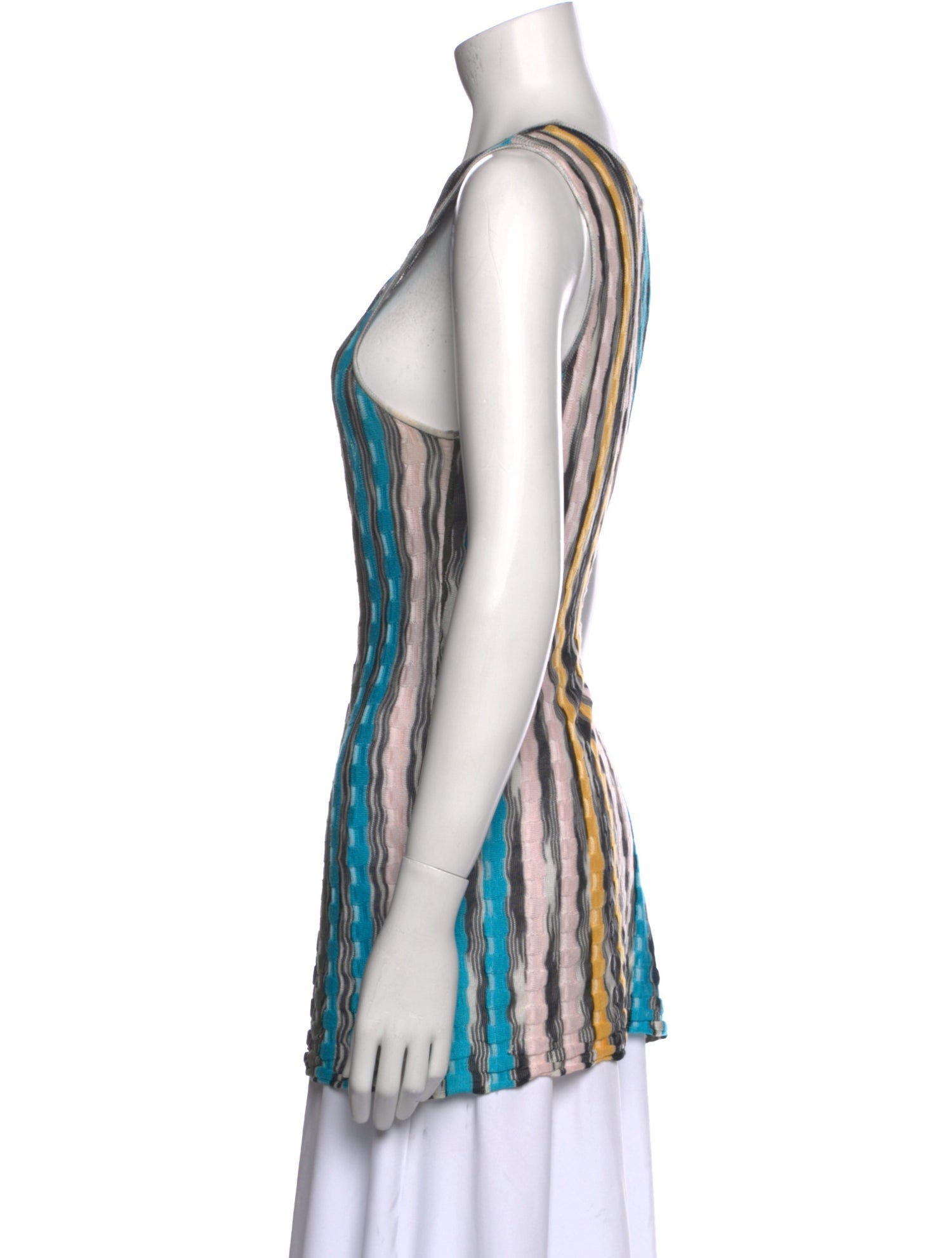 M Missoni Striped Scoop Neck Tunic