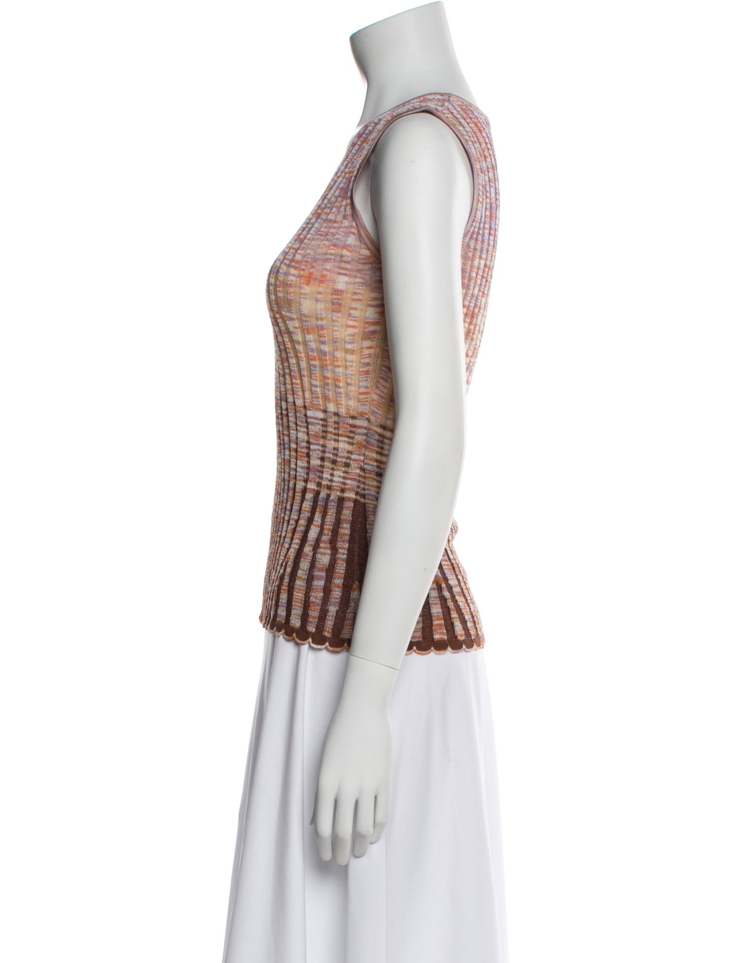 M Missoni Printed Scoop Neck Top