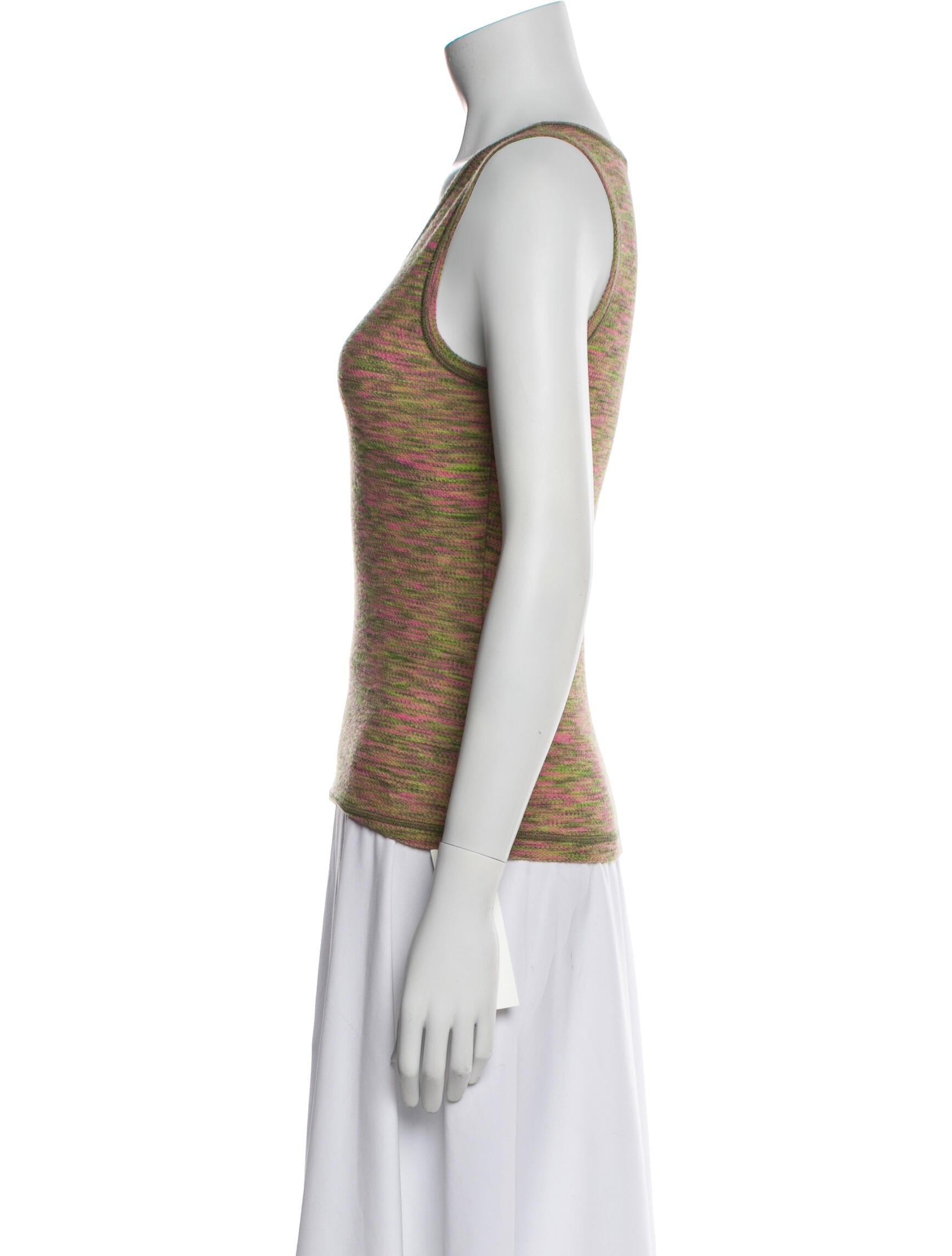 M Missoni Printed Scoop Neck Top