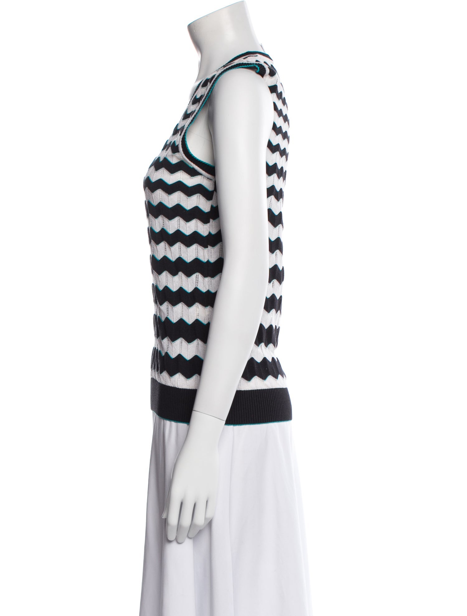 M Missoni Printed Scoop Neck Sweater