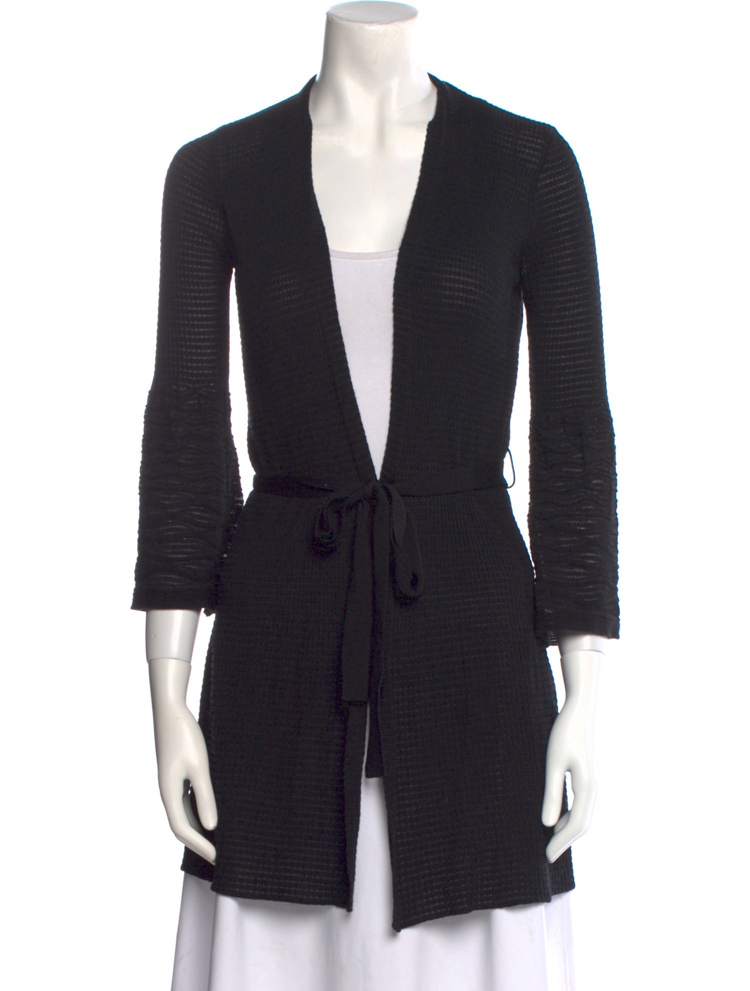 M Missoni Merino Wool Plunge Neckline Sweater