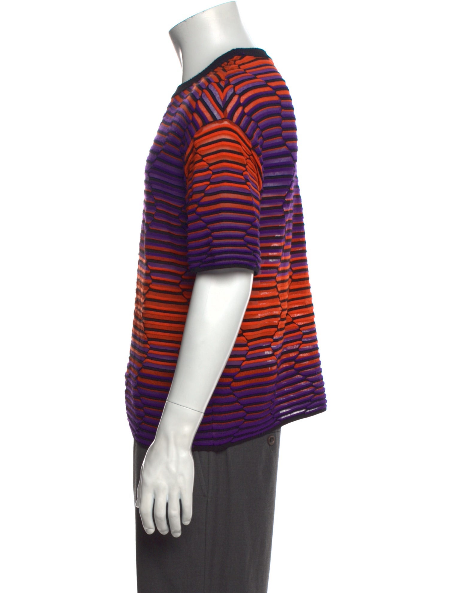 M Missoni Striped Crew Neck T-Shirt