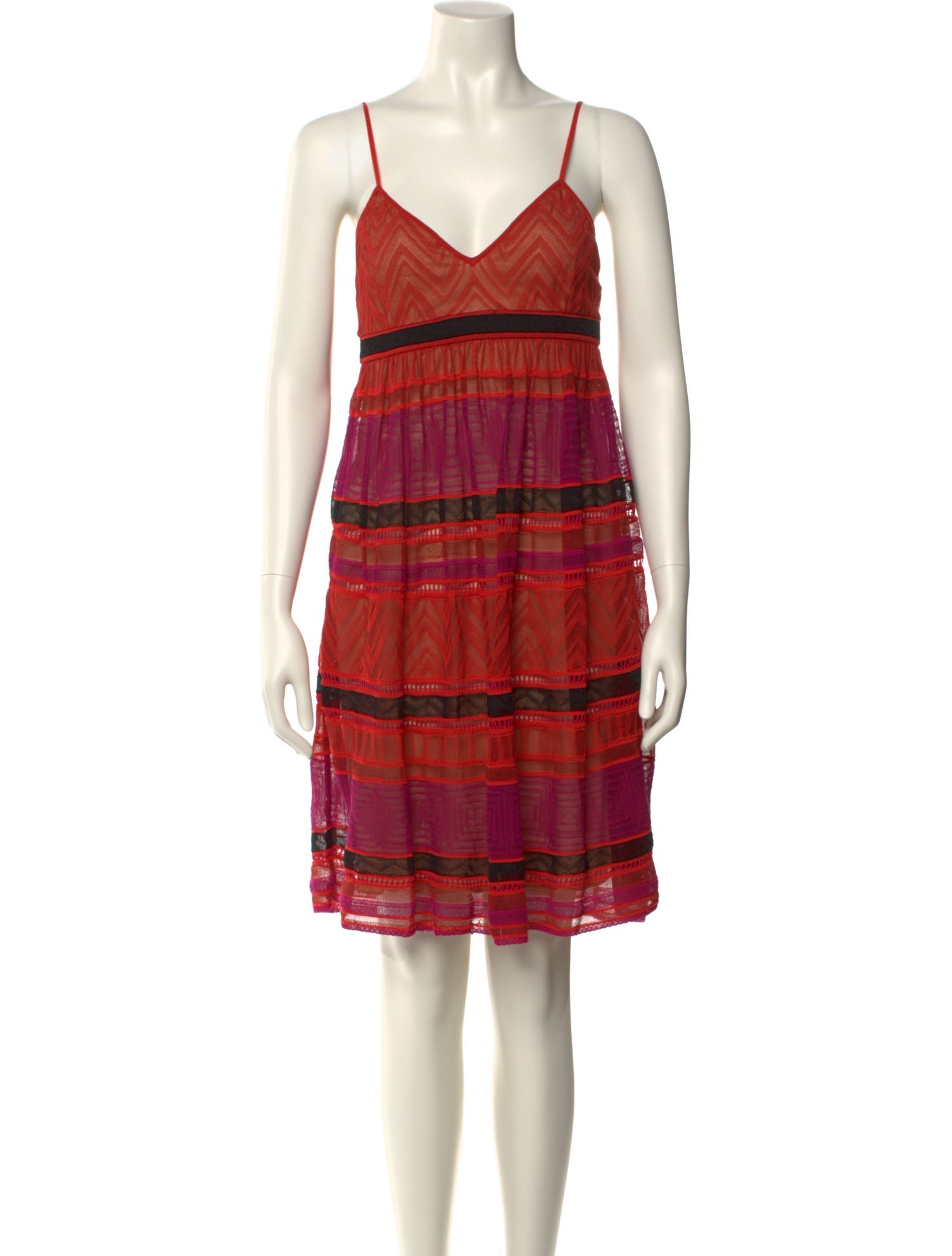 M Missoni Plaid Print Mini Dress