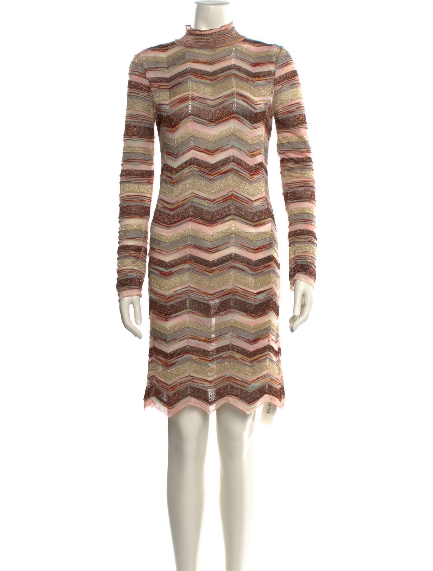 M Missoni Striped Knee-Length Dress