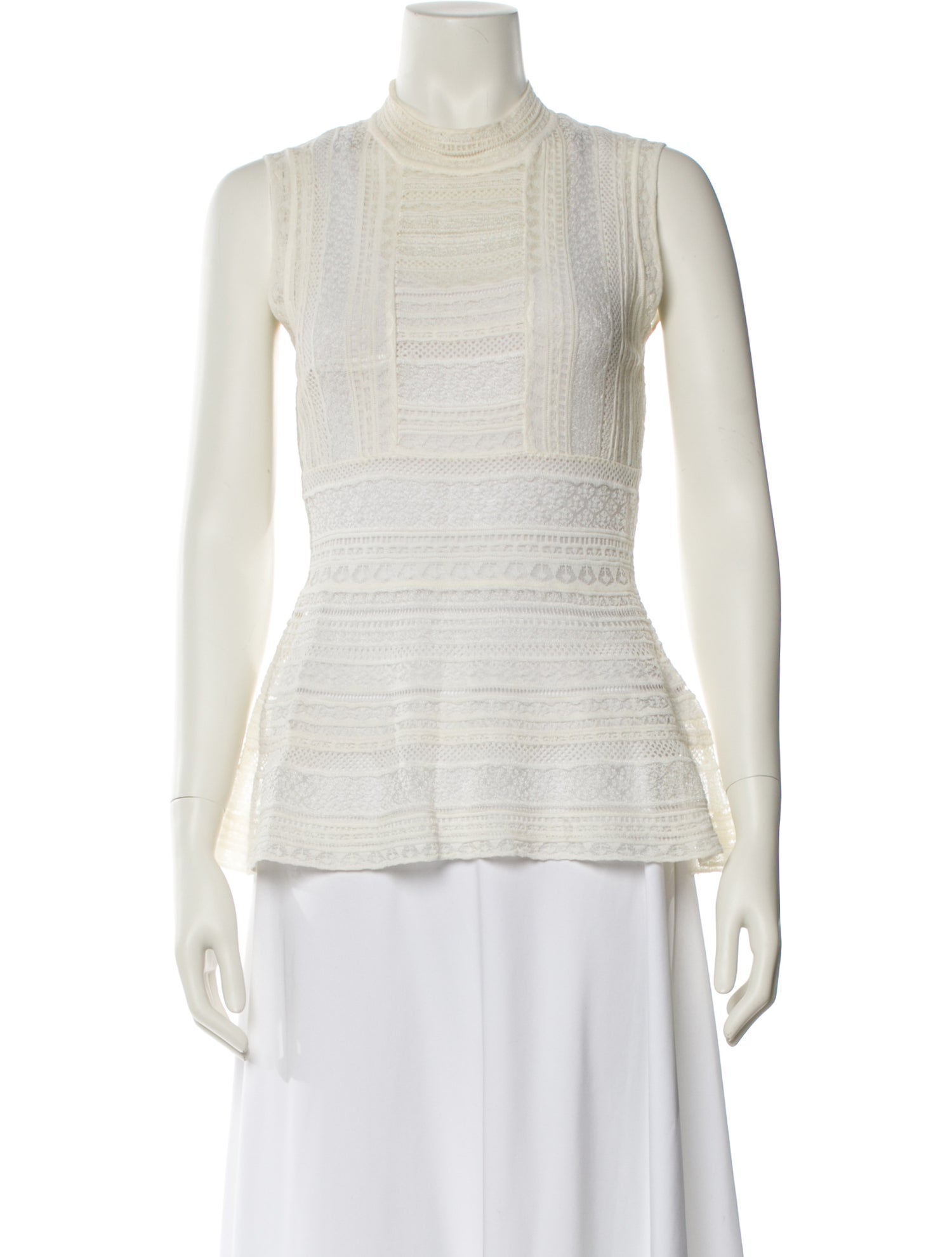 M Missoni Mock Neck Sleeveless Top