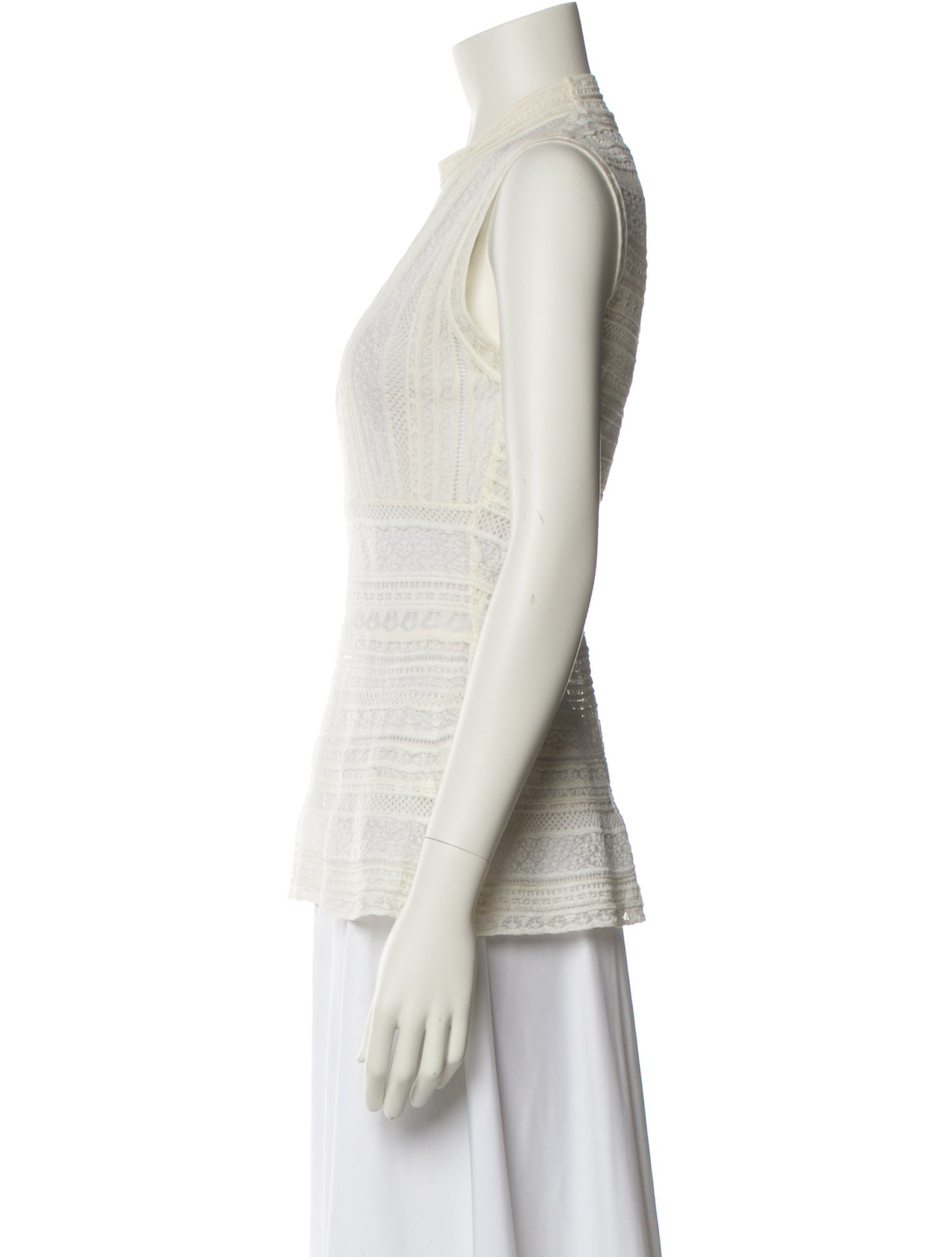 M Missoni Mock Neck Sleeveless Top