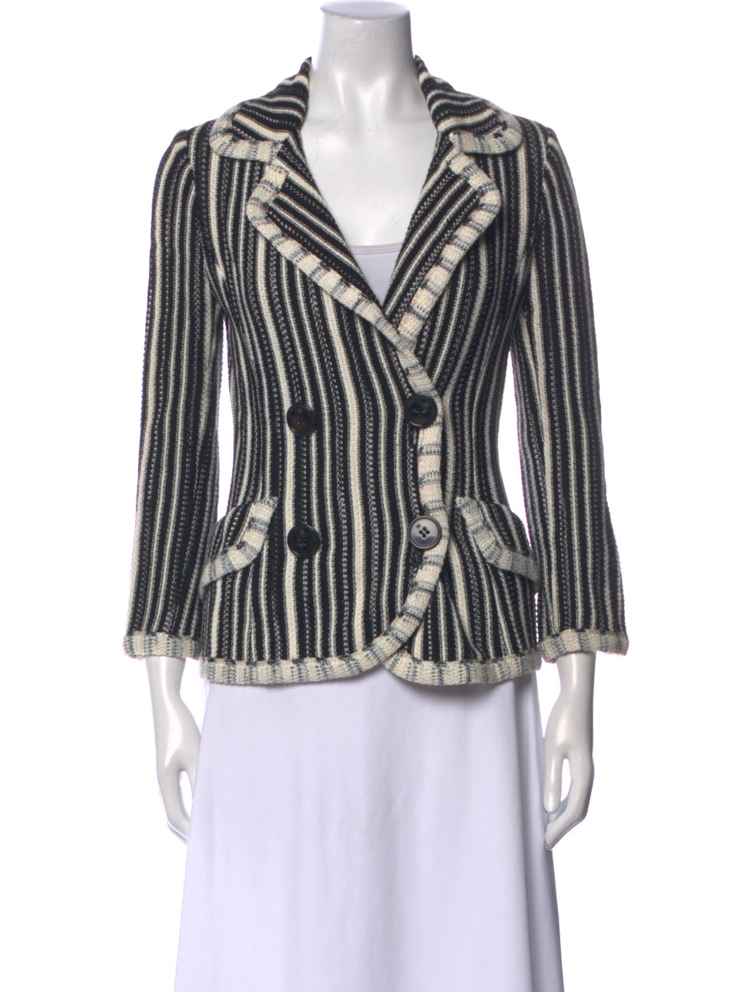 M Missoni Striped V-Neck Sweater