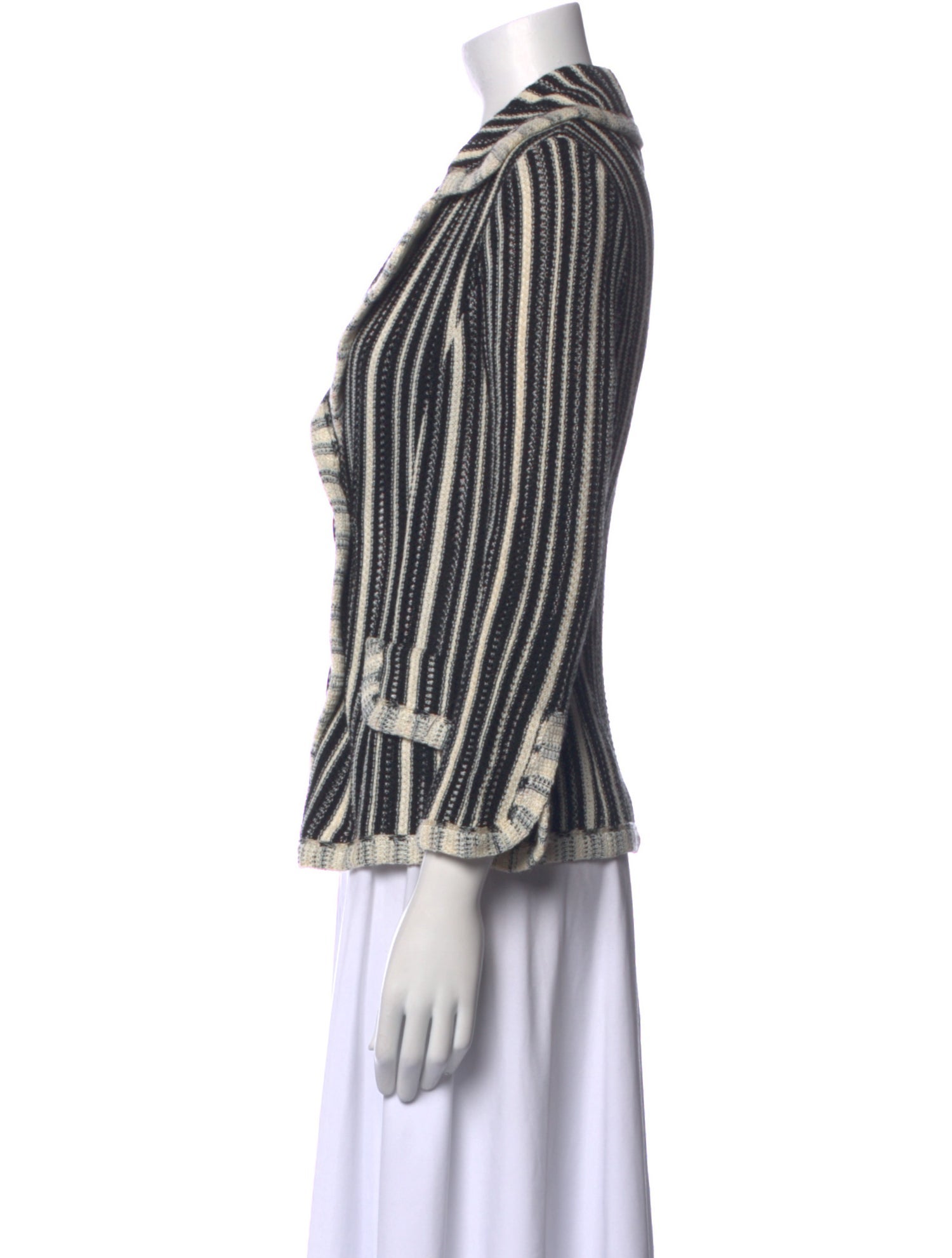 M Missoni Striped V-Neck Sweater