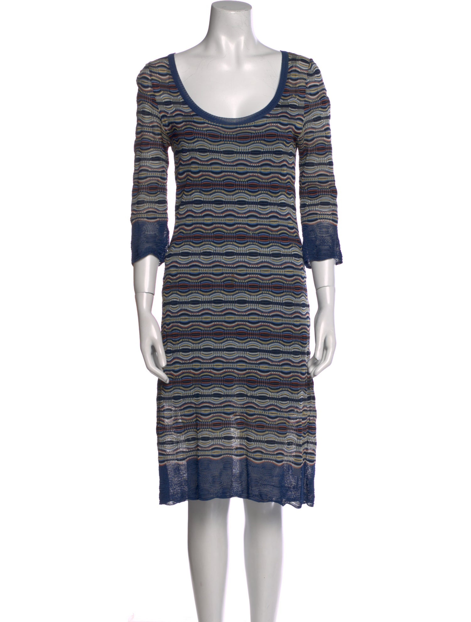 M Missoni Striped Knee-Length Dress