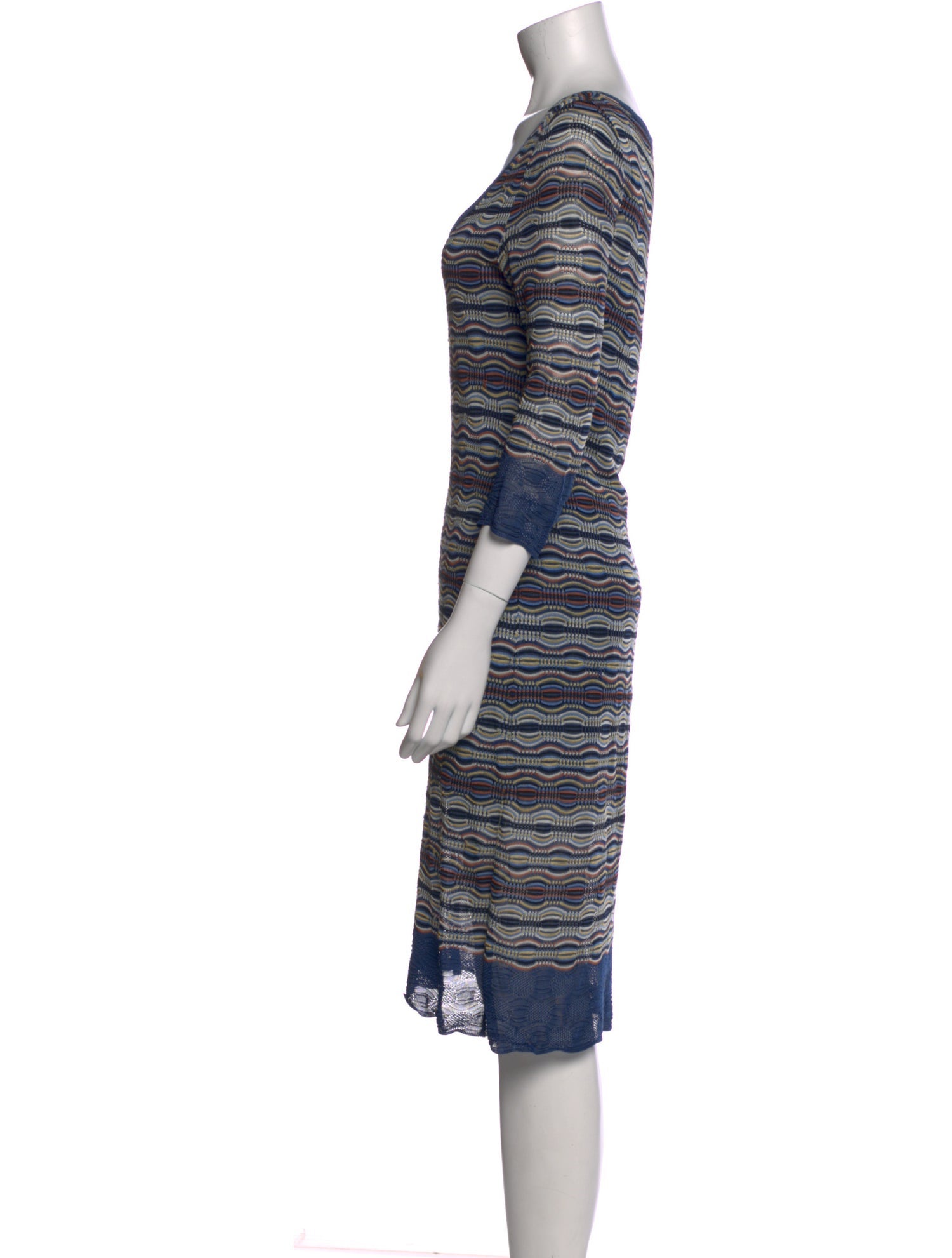 M Missoni Striped Knee-Length Dress