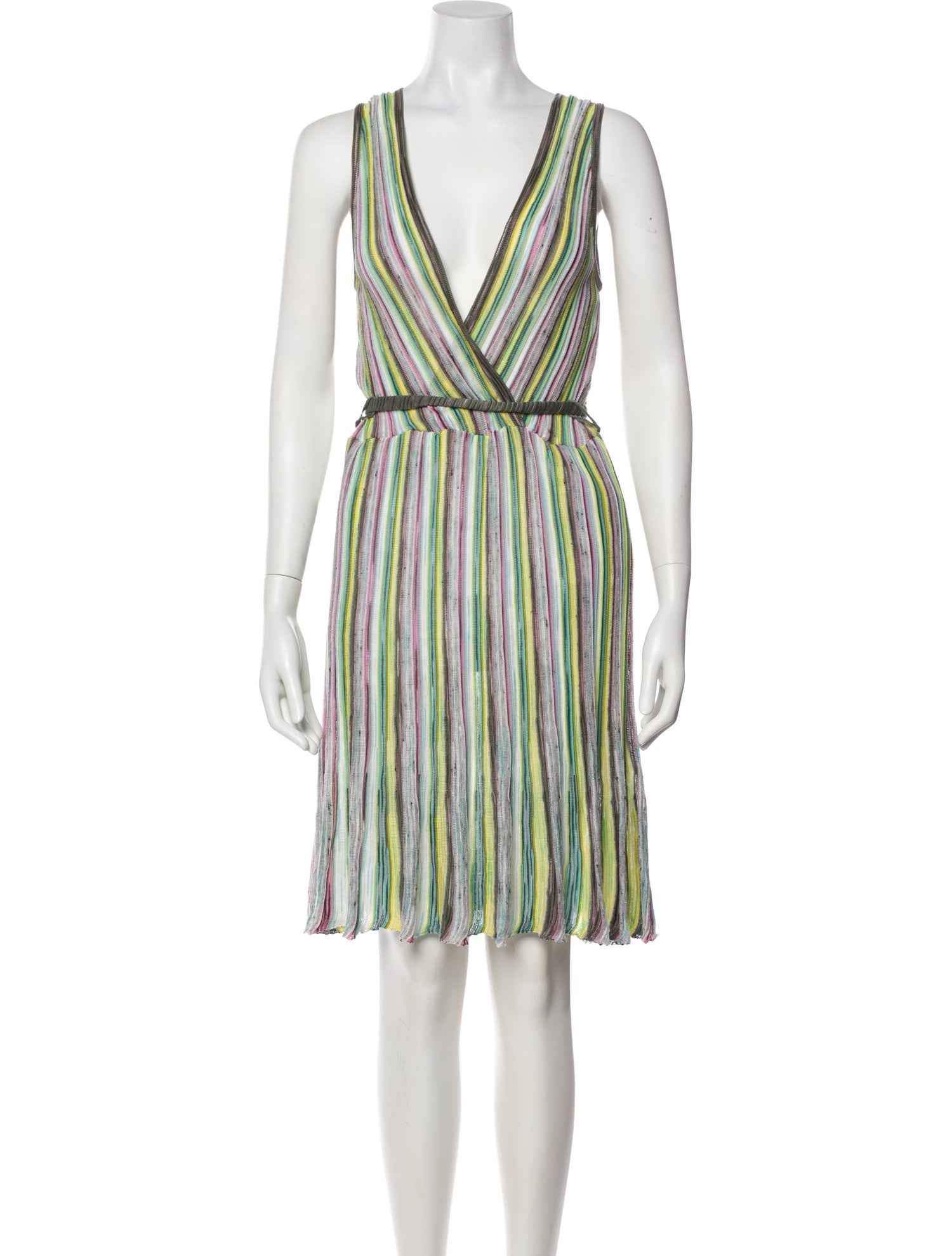 M Missoni Striped Knee-Length Dress