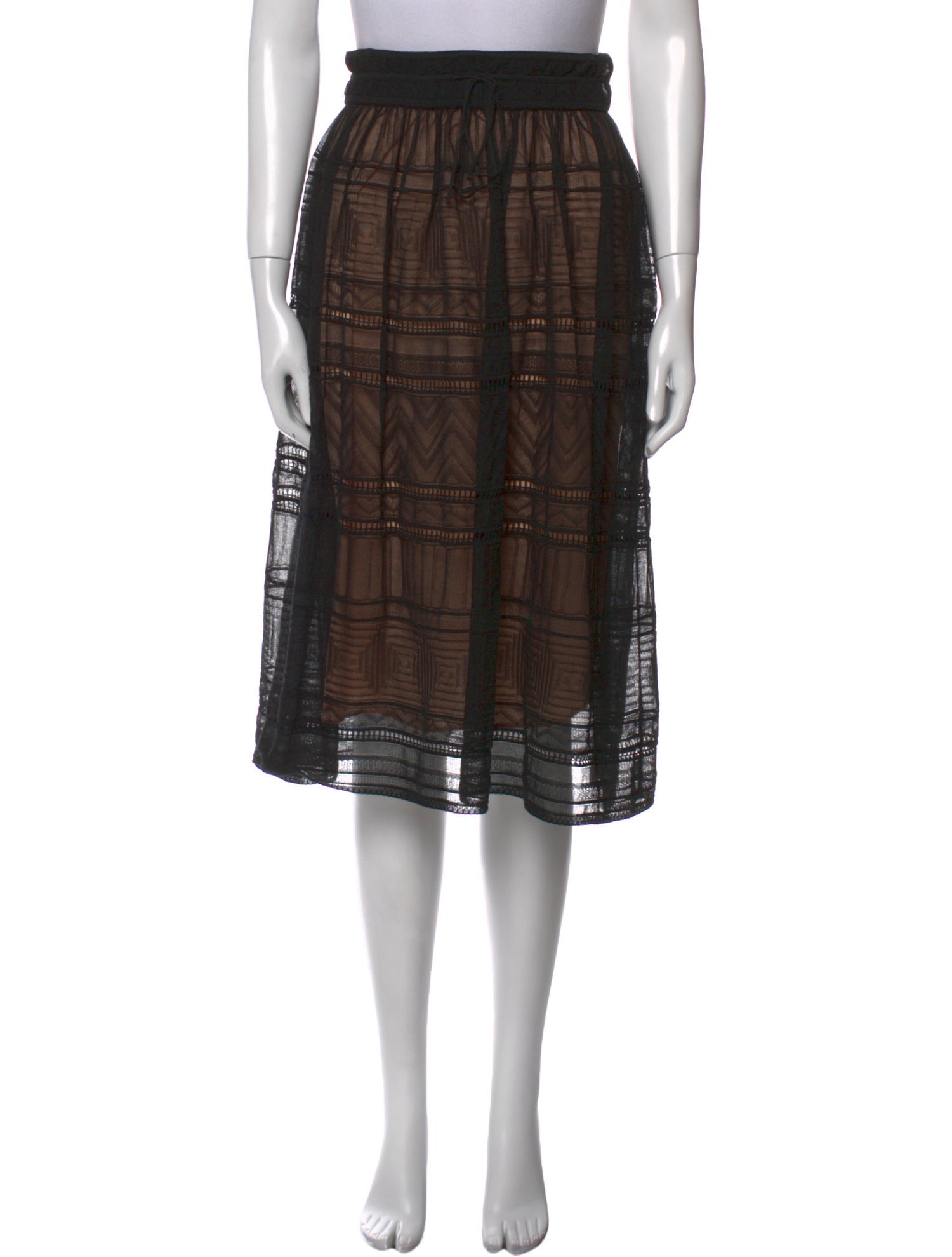 M Missoni Lace Trim Embellishment Knee-Length Skirt