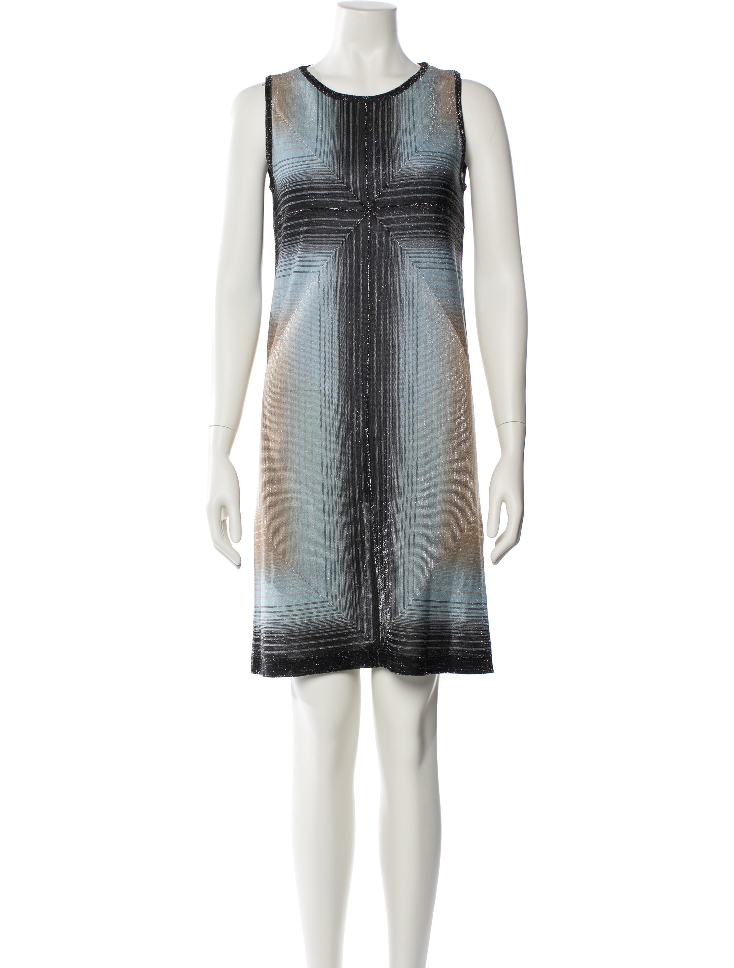 M Missoni Colorblock Pattern Mini Dress