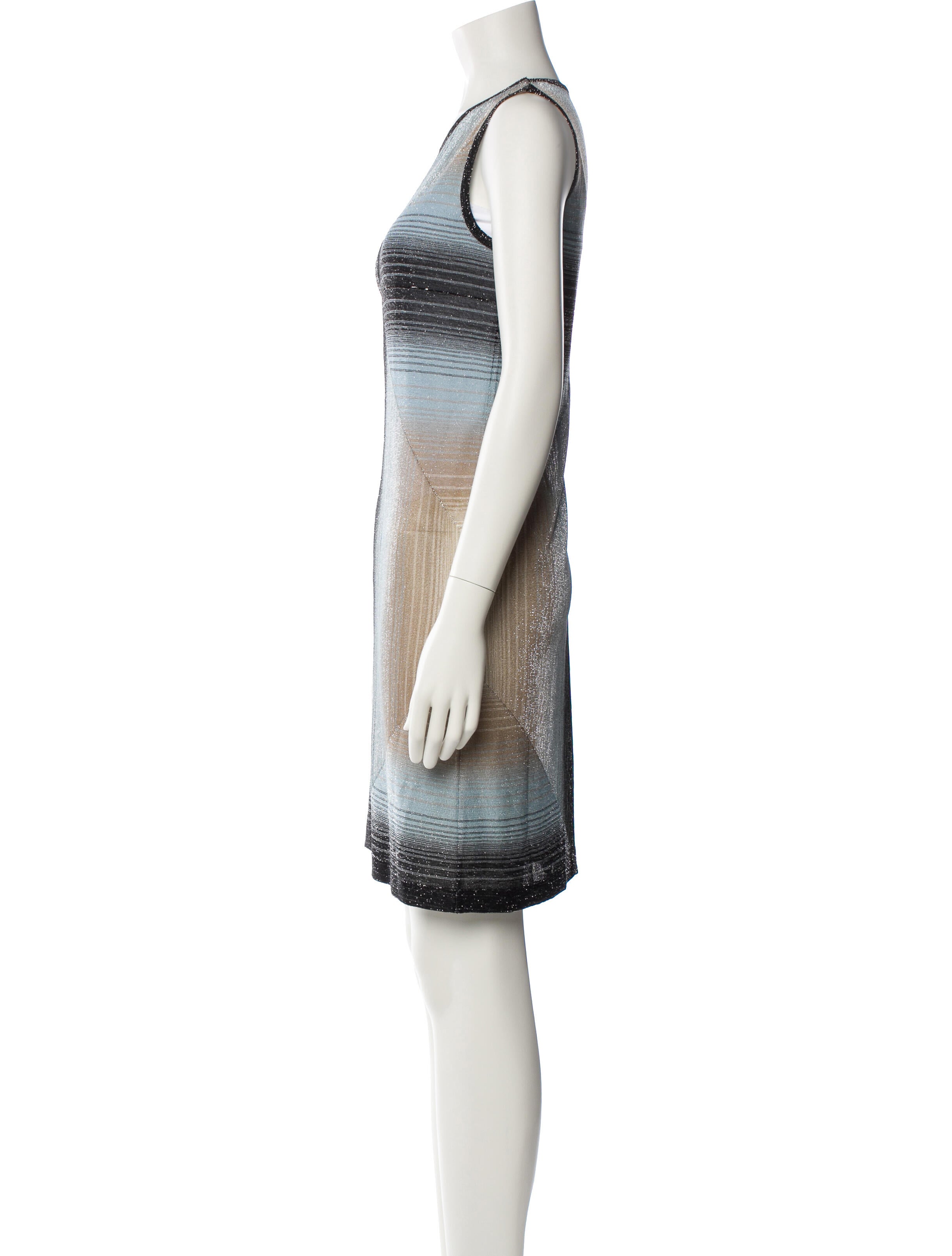 M Missoni Colorblock Pattern Mini Dress
