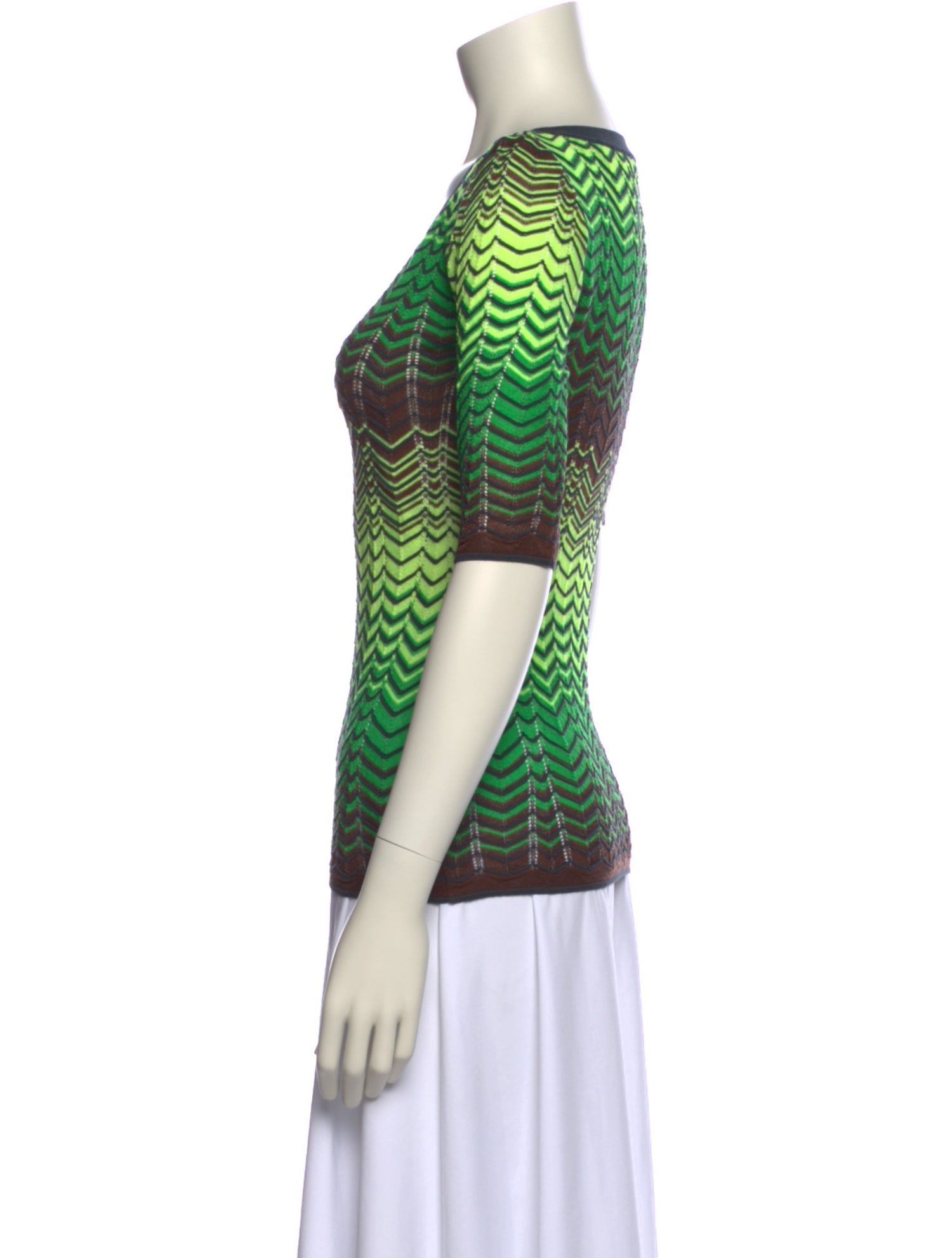 M Missoni Printed V-Neck T-Shirt