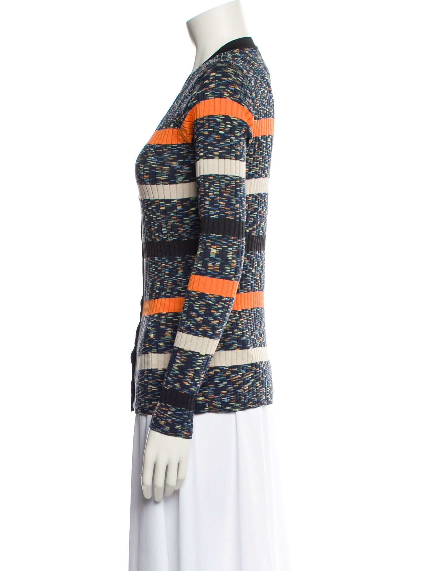 M Missoni Striped V-Neck Sweater