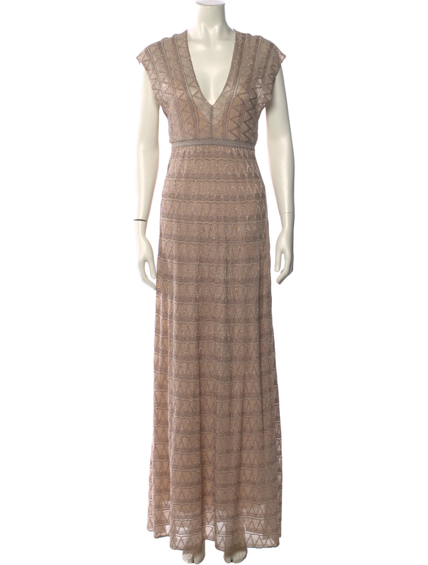 M Missoni Lace Pattern Long Dress
