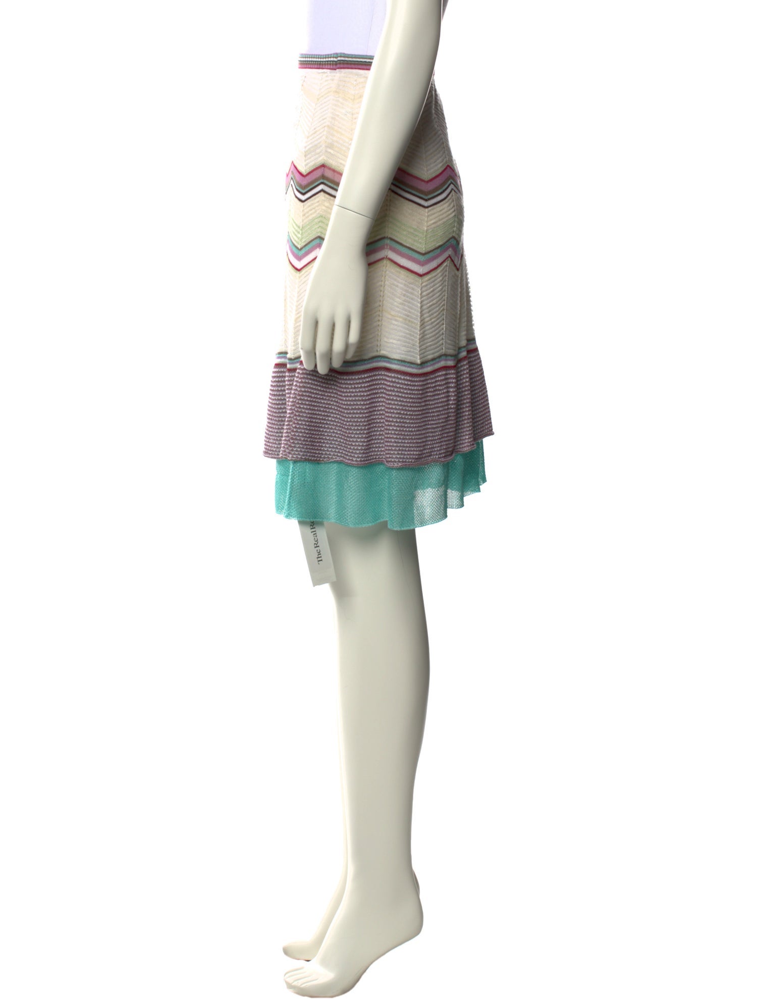 M Missoni Striped Knee-Length Skirt