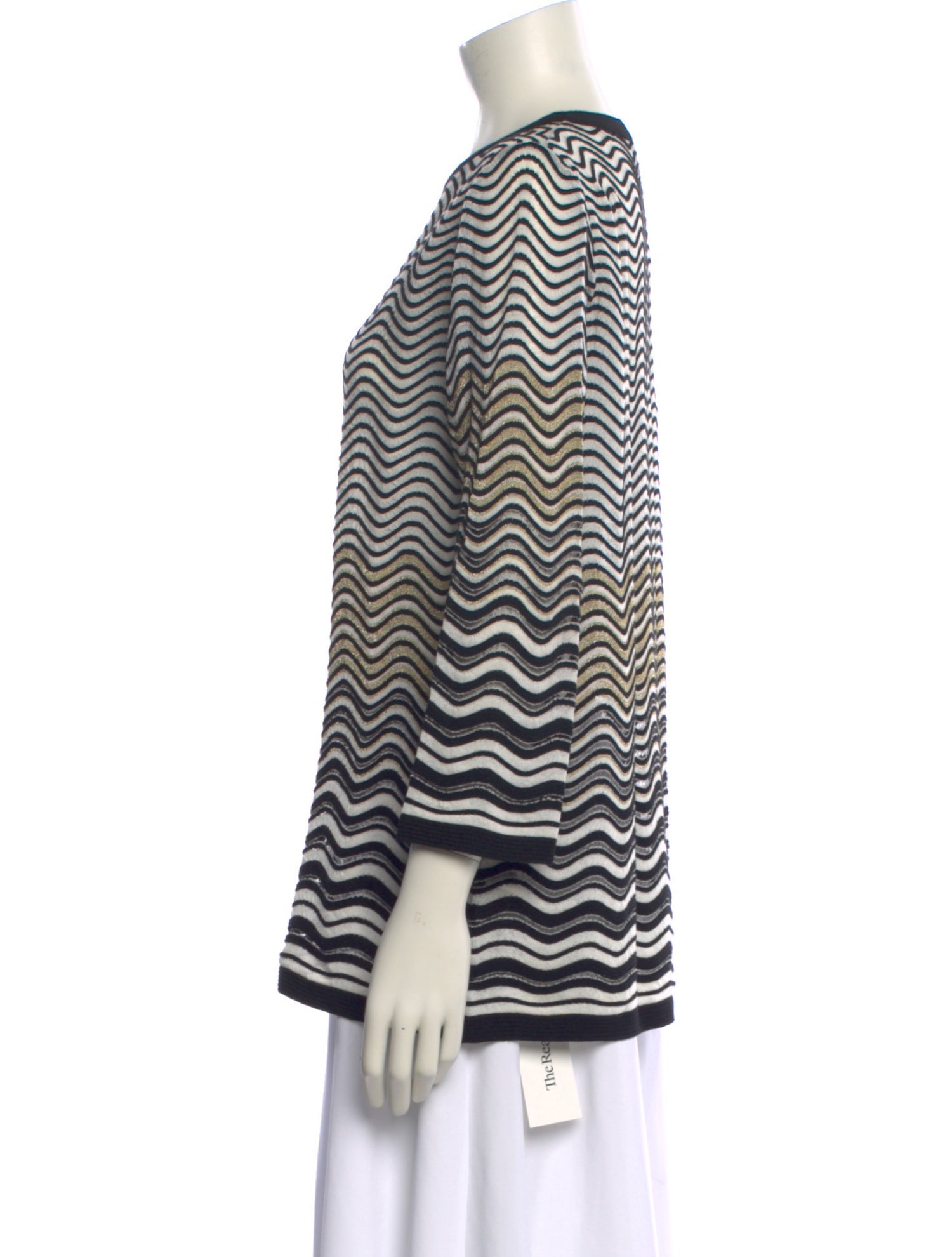 M Missoni Striped Scoop Neck Sweater