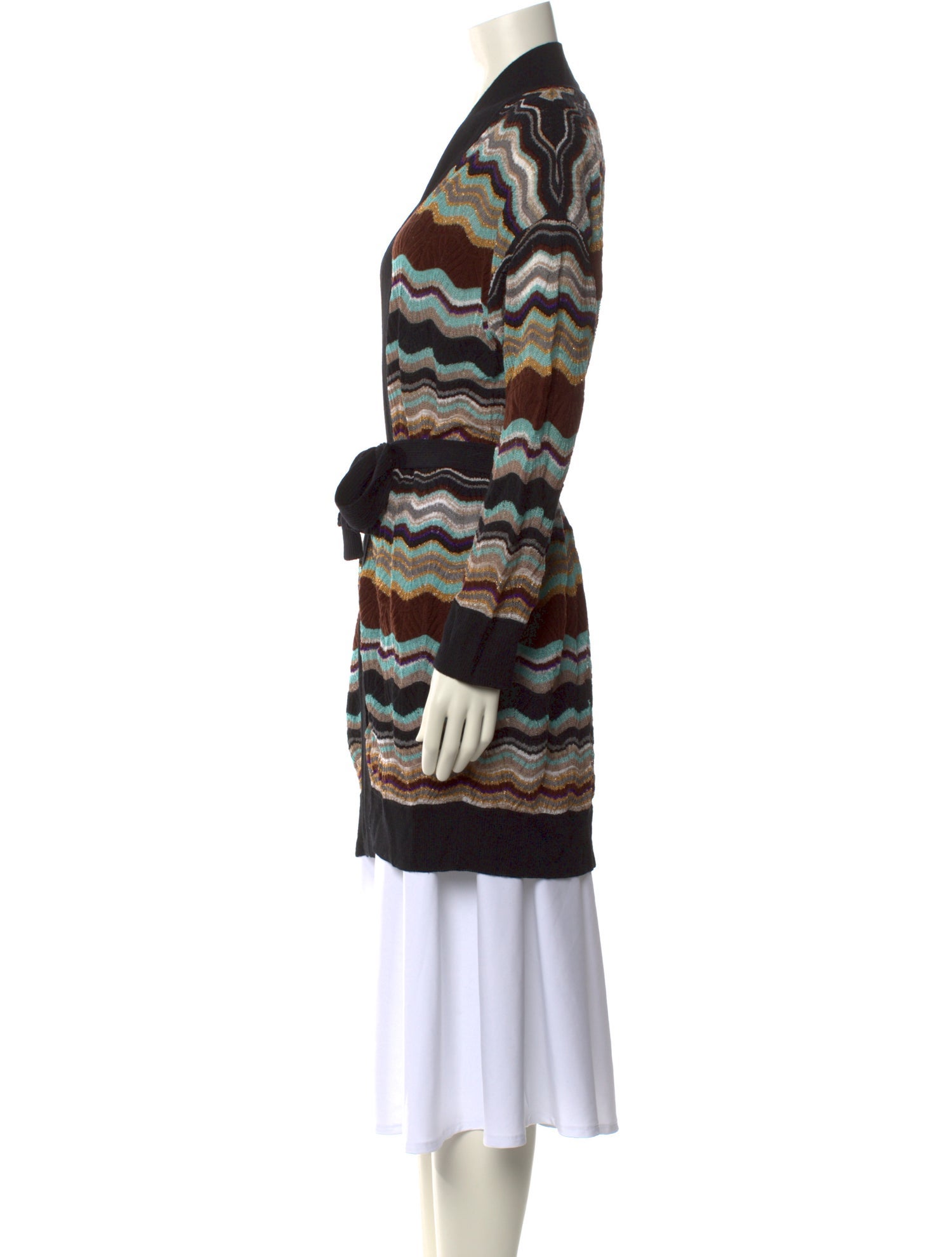 M Missoni Striped V-Neck Sweater