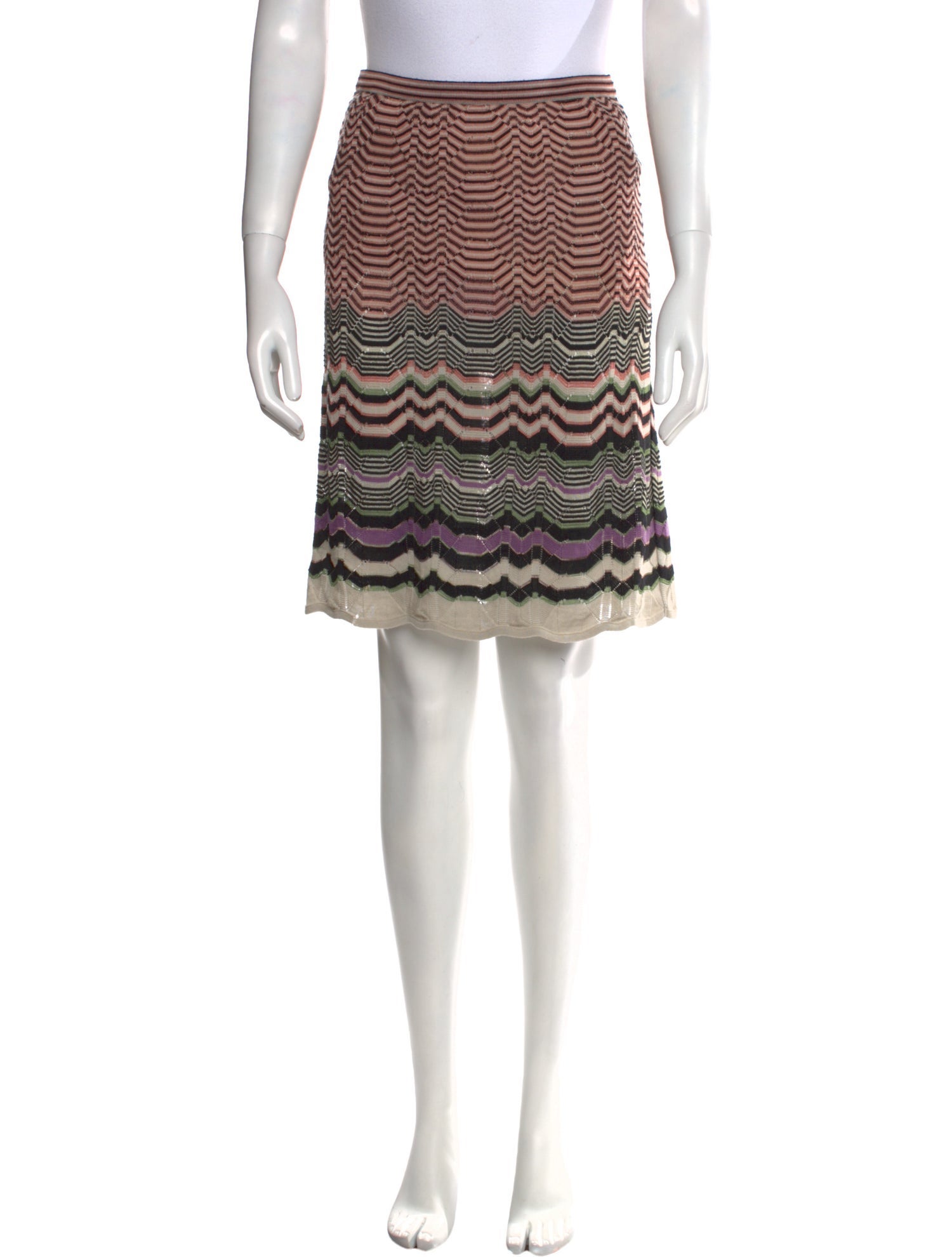 M Missoni Merino Wool Knee-Length Skirt