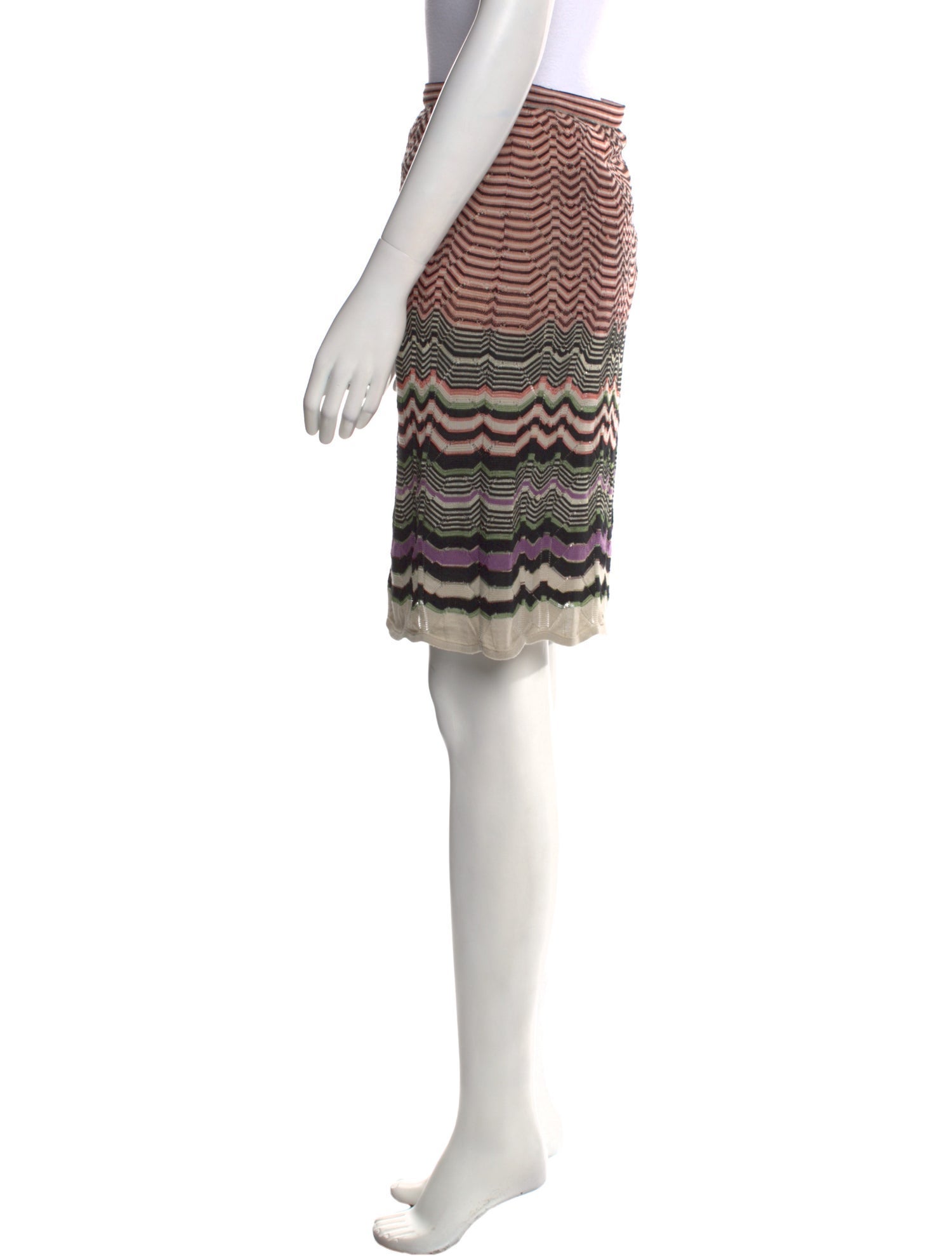 M Missoni Merino Wool Knee-Length Skirt