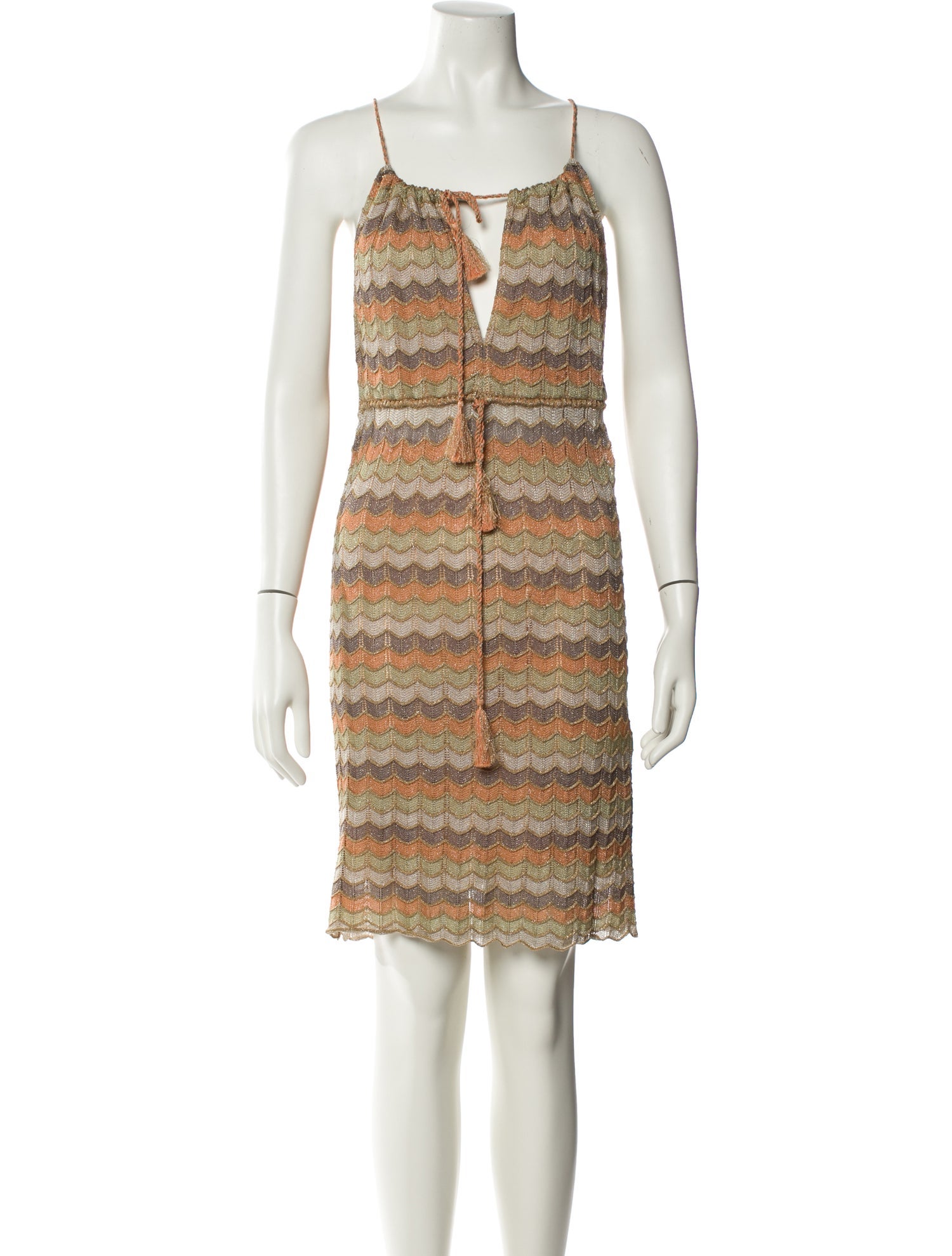 M Missoni Striped Knee-Length Dress