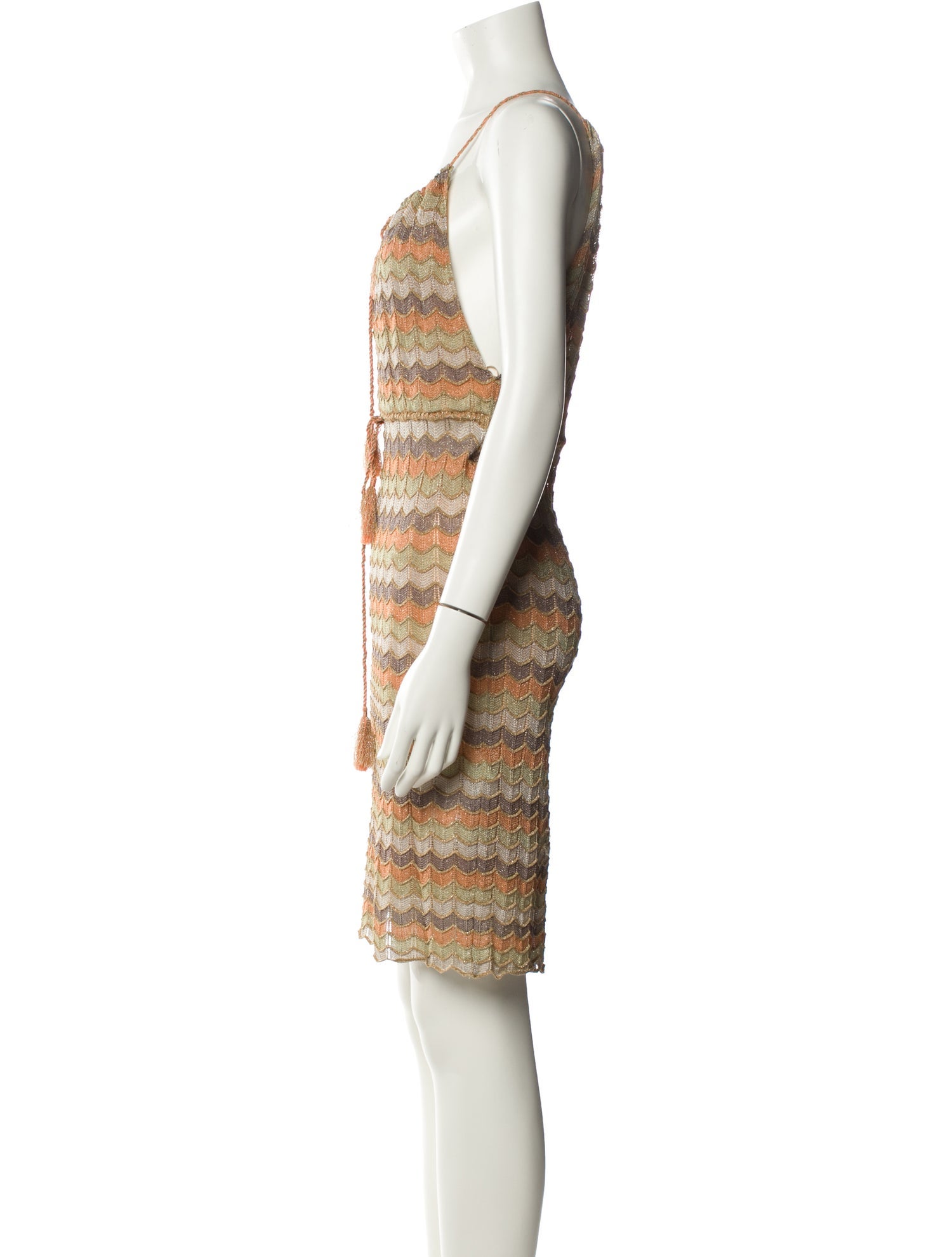 M Missoni Striped Knee-Length Dress