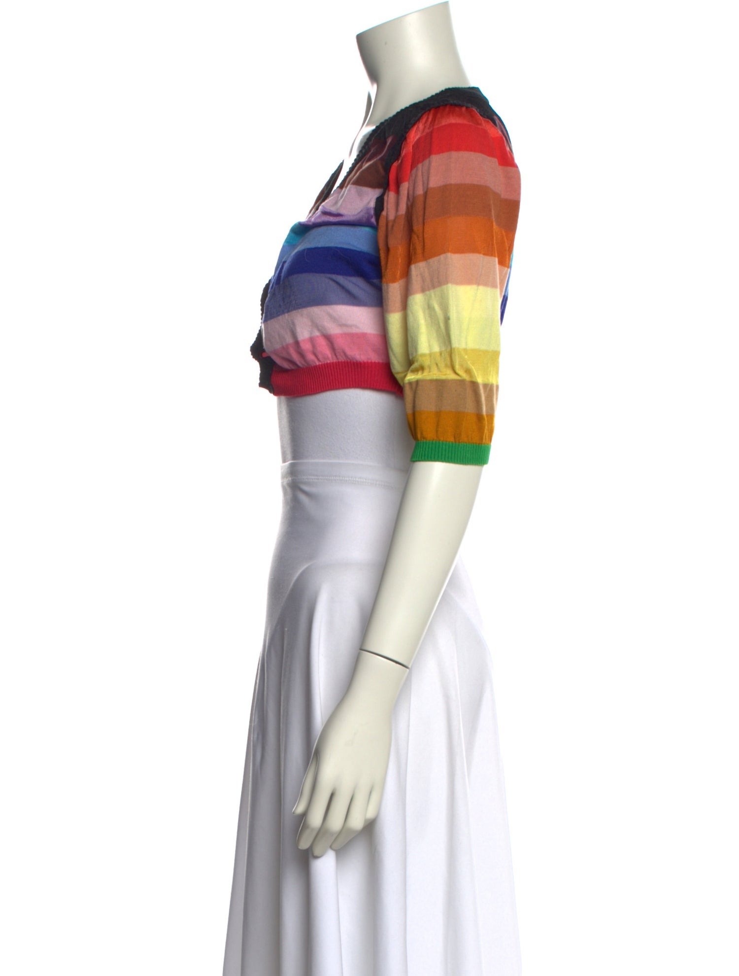 M Missoni Striped V-Neck Sweater