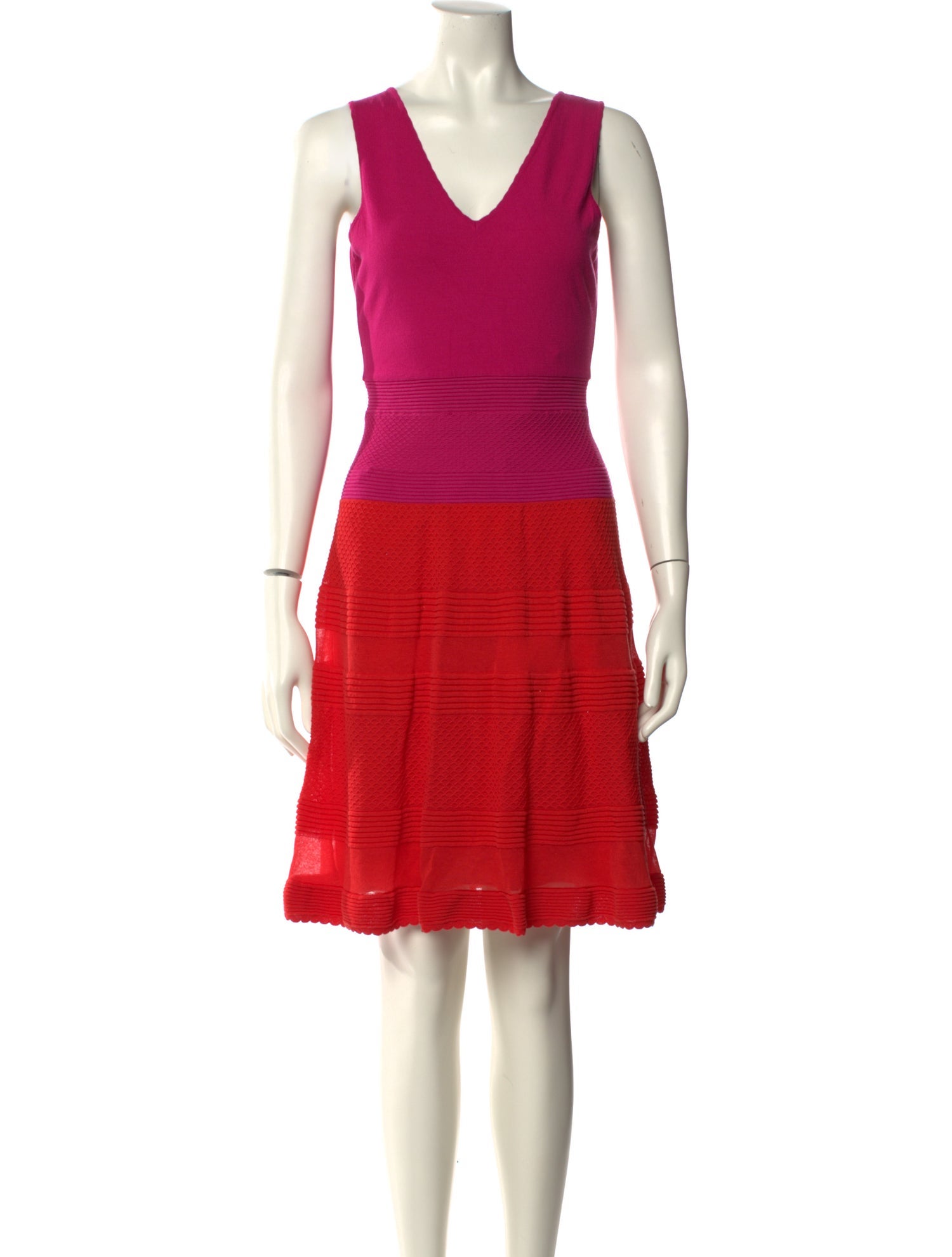 M Missoni V-Neck Knee-Length Dress