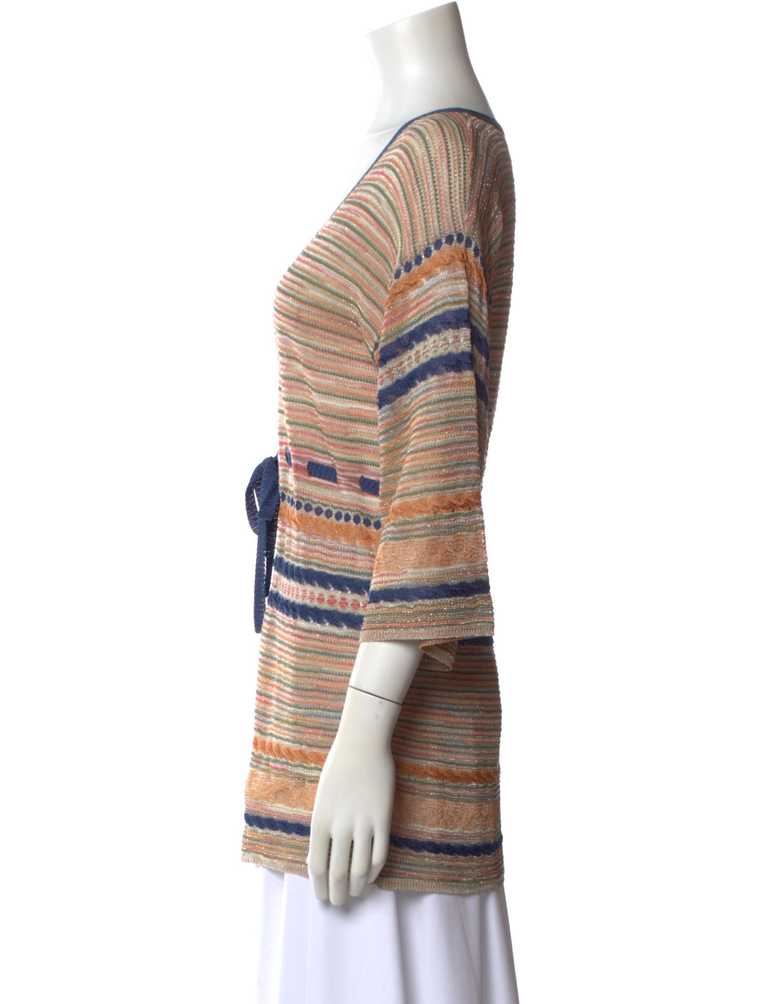 M Missoni Striped V-Neck Sweater